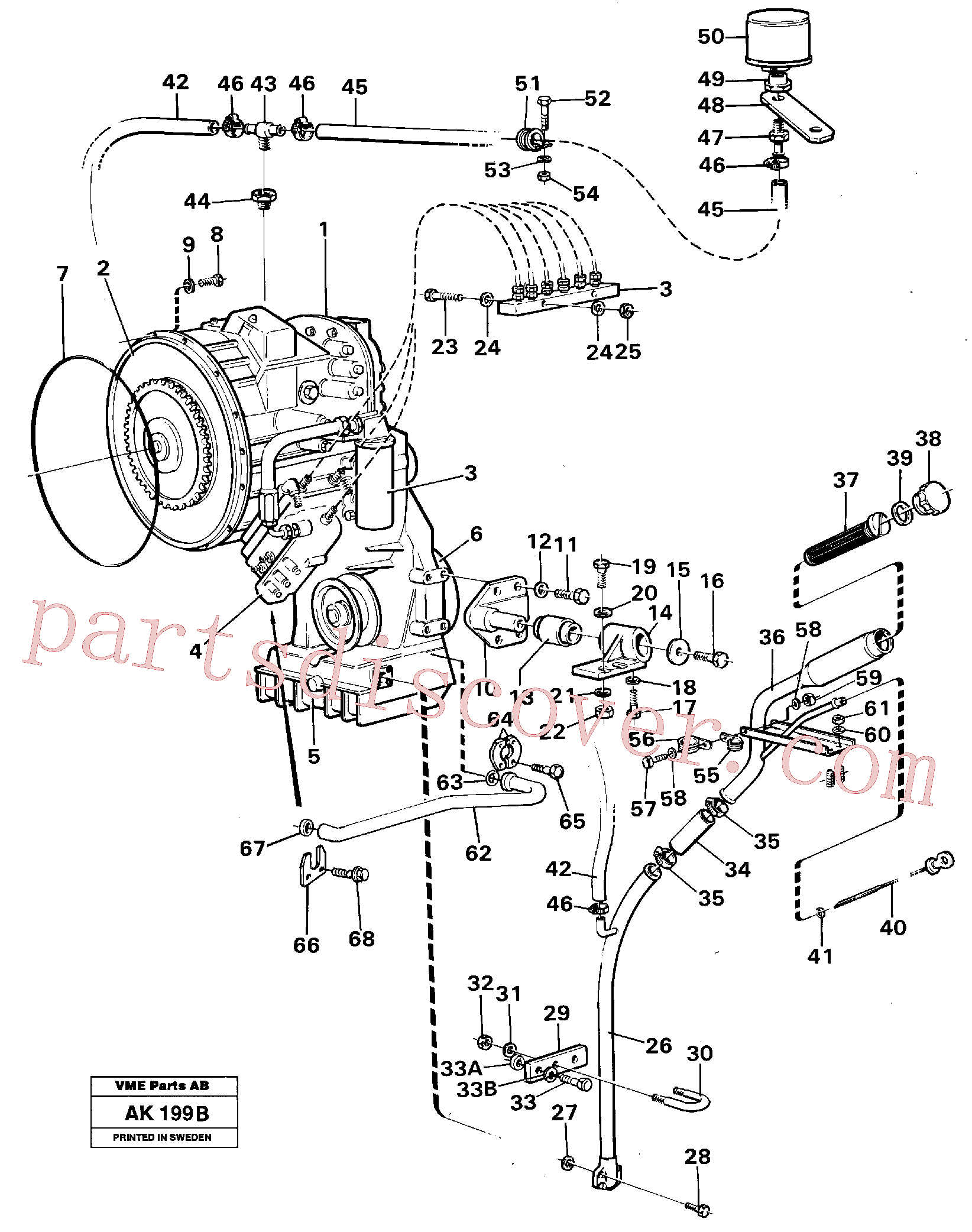 VOE4850621 for Volvo Hydraulic transmission with fitting parts(AK199B assembly)