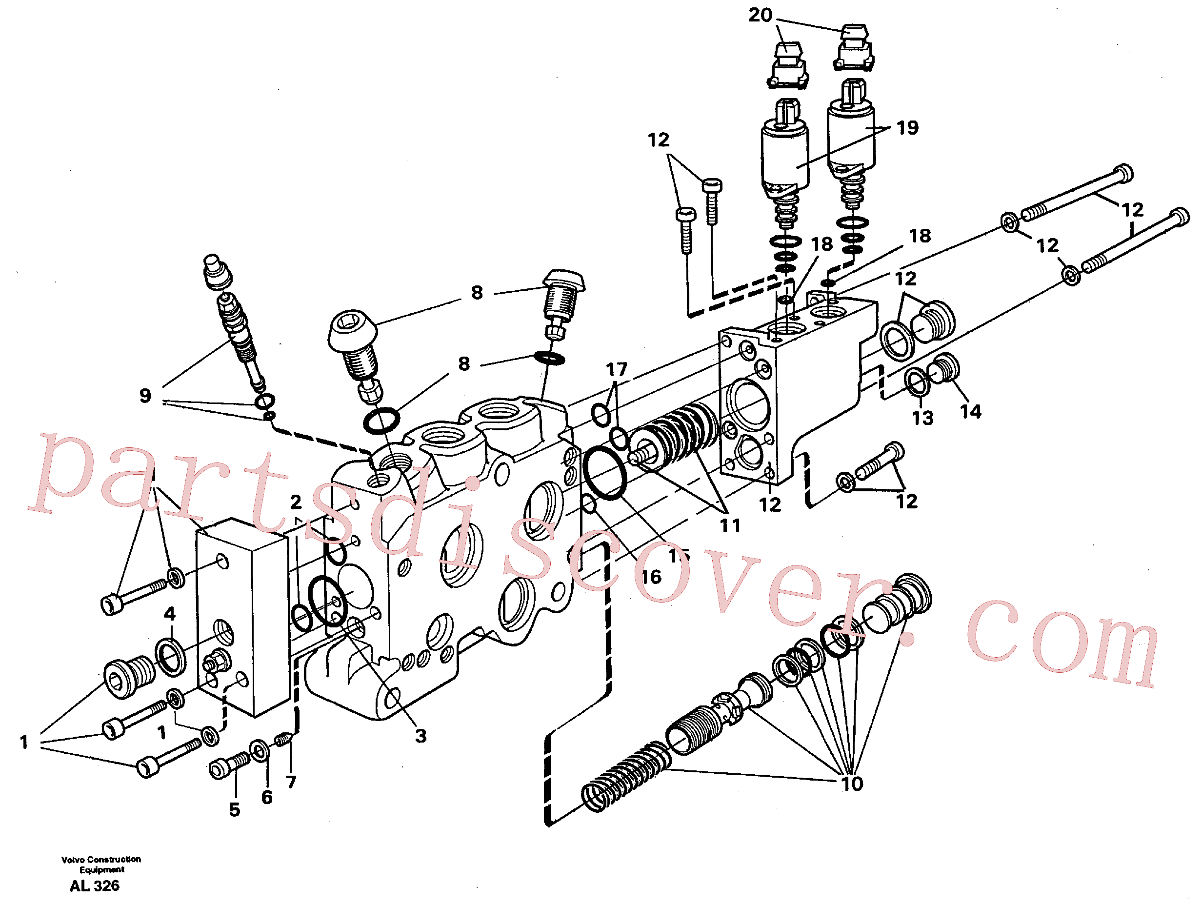 VOE13980033 for Volvo Valve section(AL326 assembly)