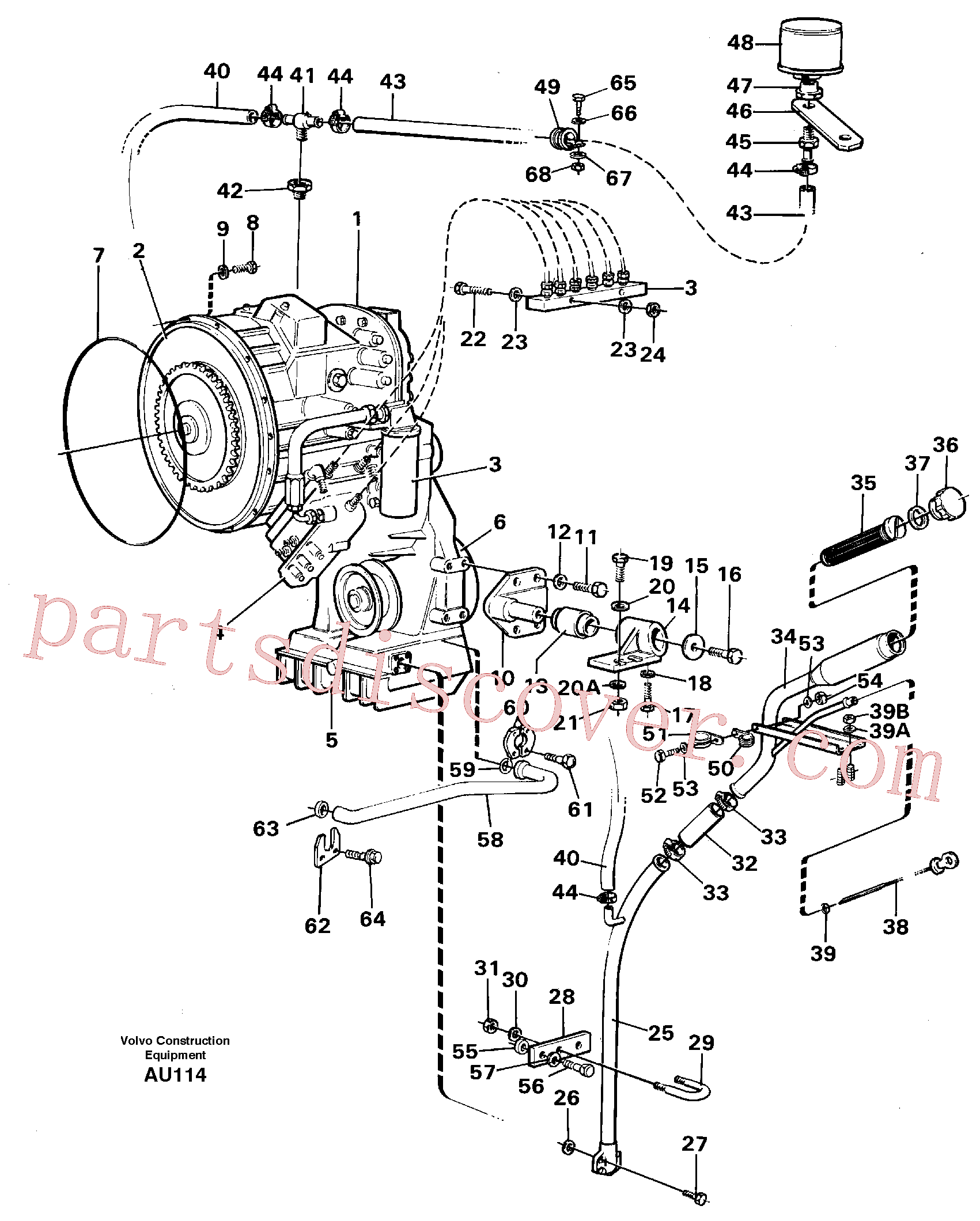 VOE4850621 for Volvo Hydraulic transmission with fitting parts(AU114 assembly)