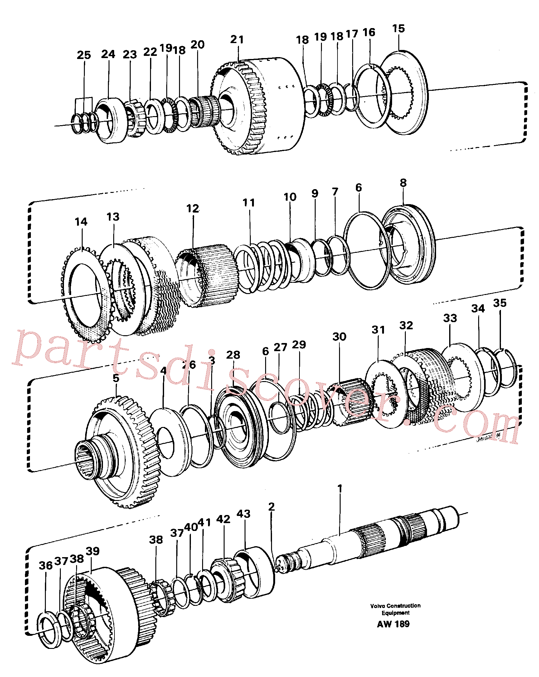 VOE13949928 for Volvo Hydraulic clutch, forward / 1 st speed(AW189 assembly)