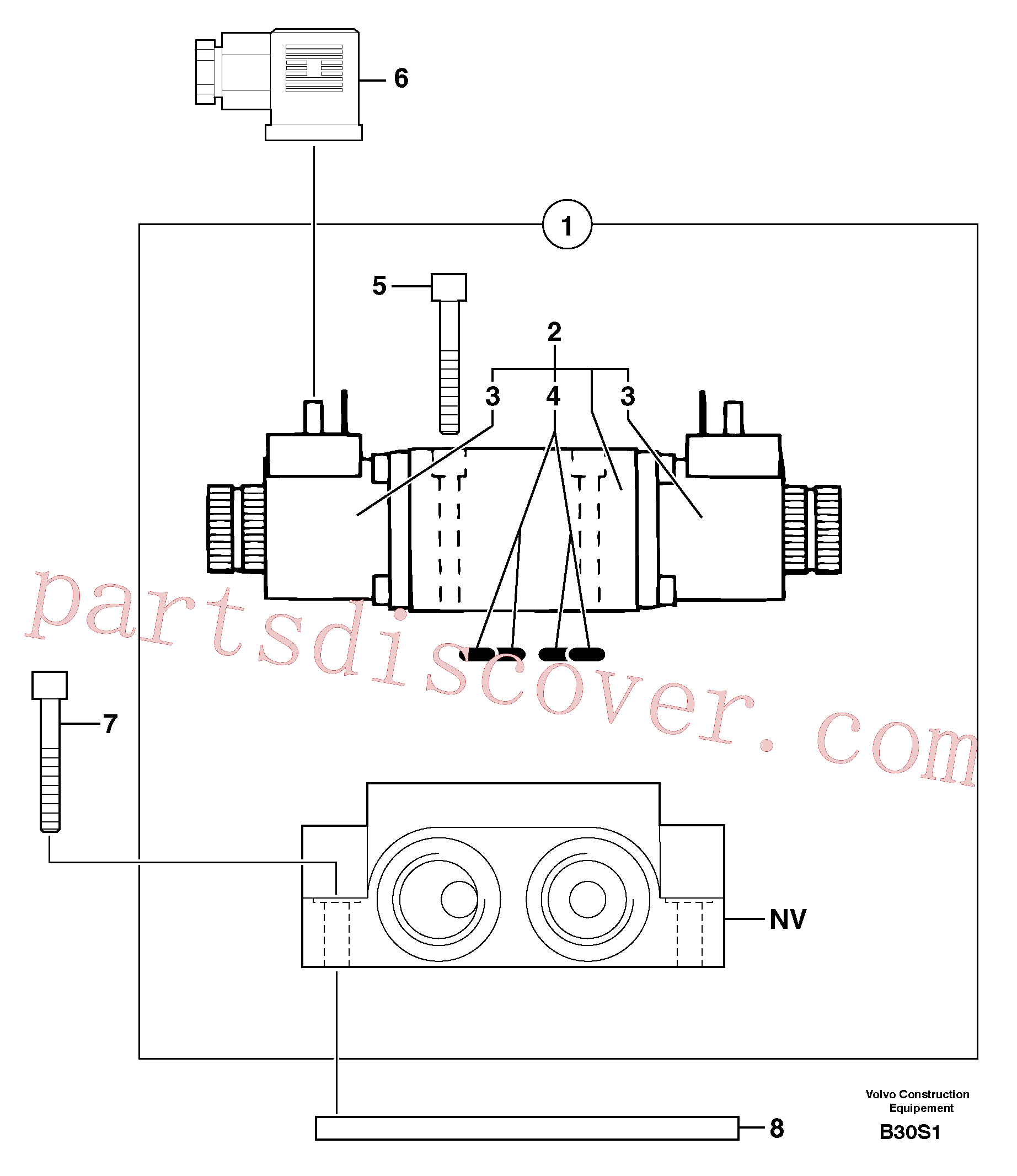 PJ3340255 for Volvo Electrovalve : stabiliser(B30S1 assembly)