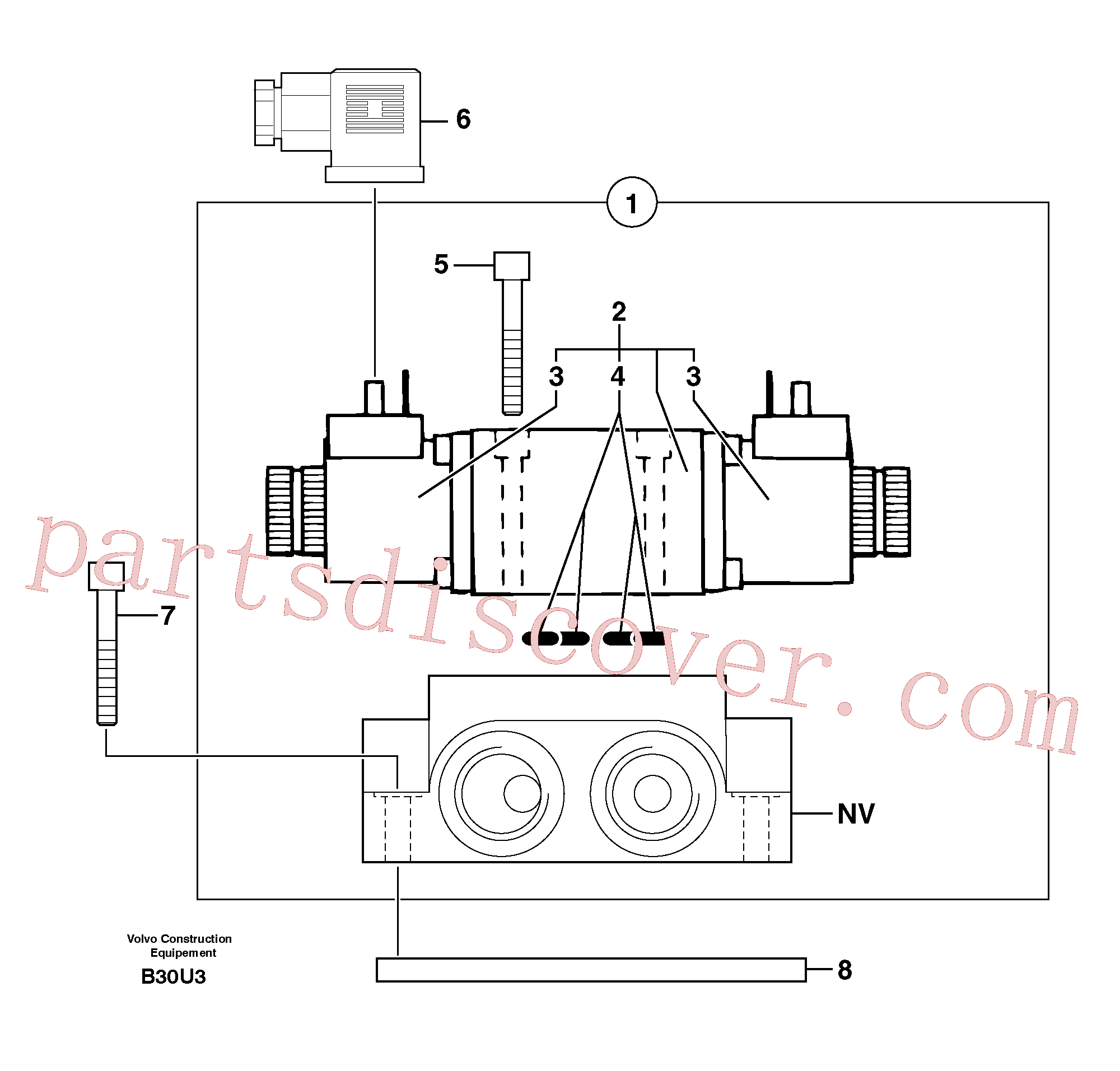 PJ3340255 for Volvo Electrovalve : stabiliser(B30U3 assembly)