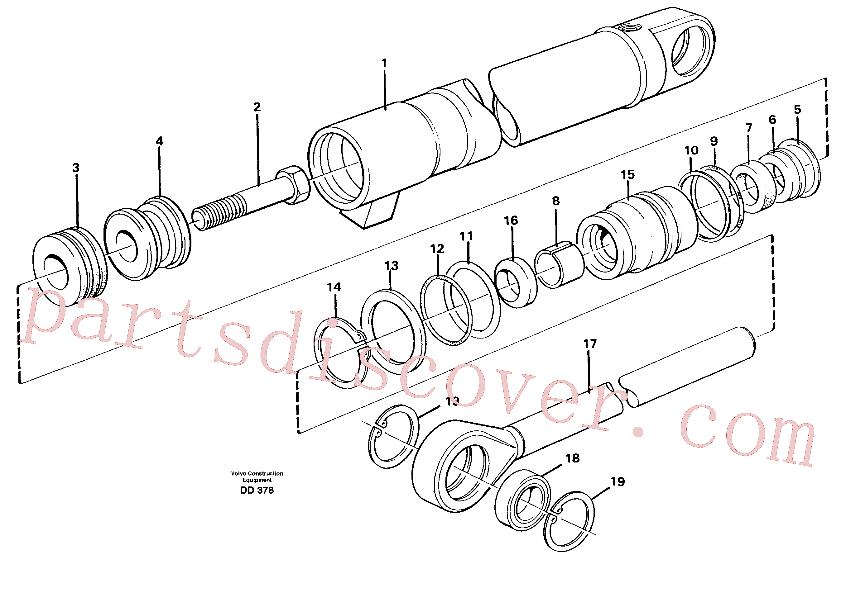VOE14251915 for Volvo Hydraulic cylinder(DD378 assembly)