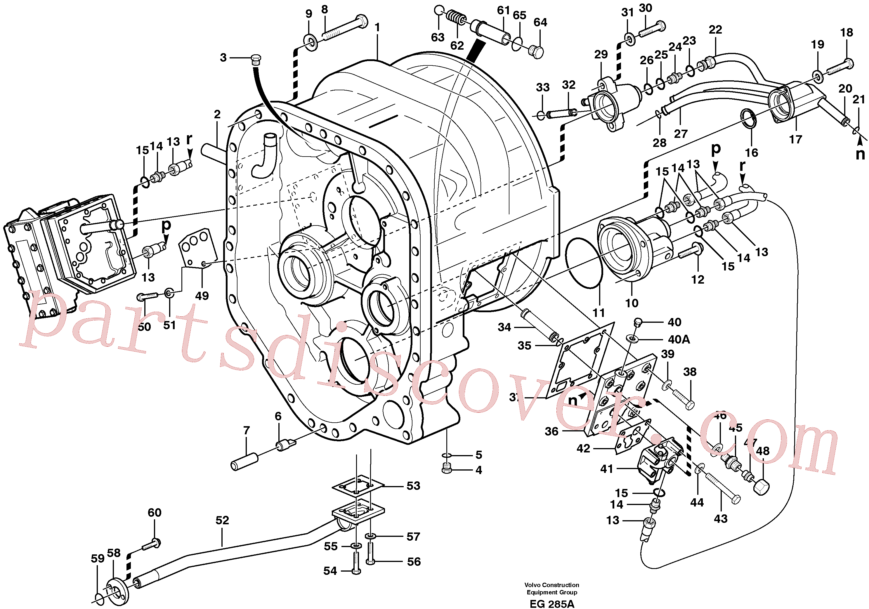 VOE14023337 for Volvo Converter housing with fitting parts(EG285A assembly)