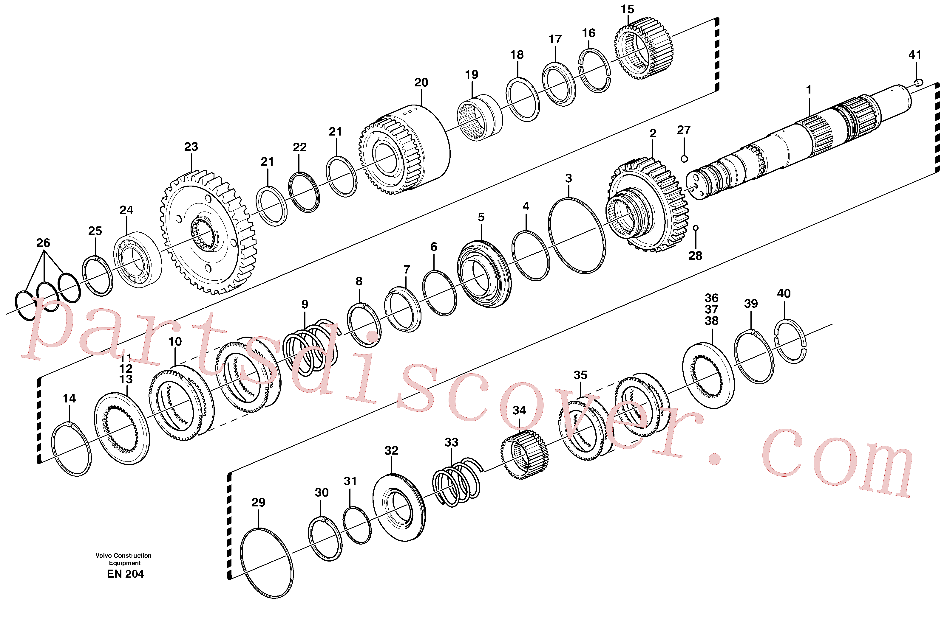 VOE13949928 for Volvo Hydraulic clutch, reverse / 2nd speed(EN204 assembly)