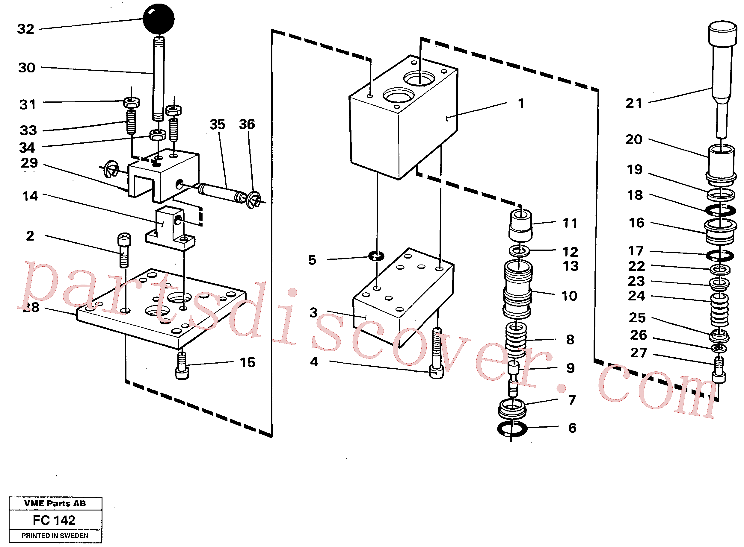VOE14242287 for Volvo Control pressure valve(FC142 assembly)