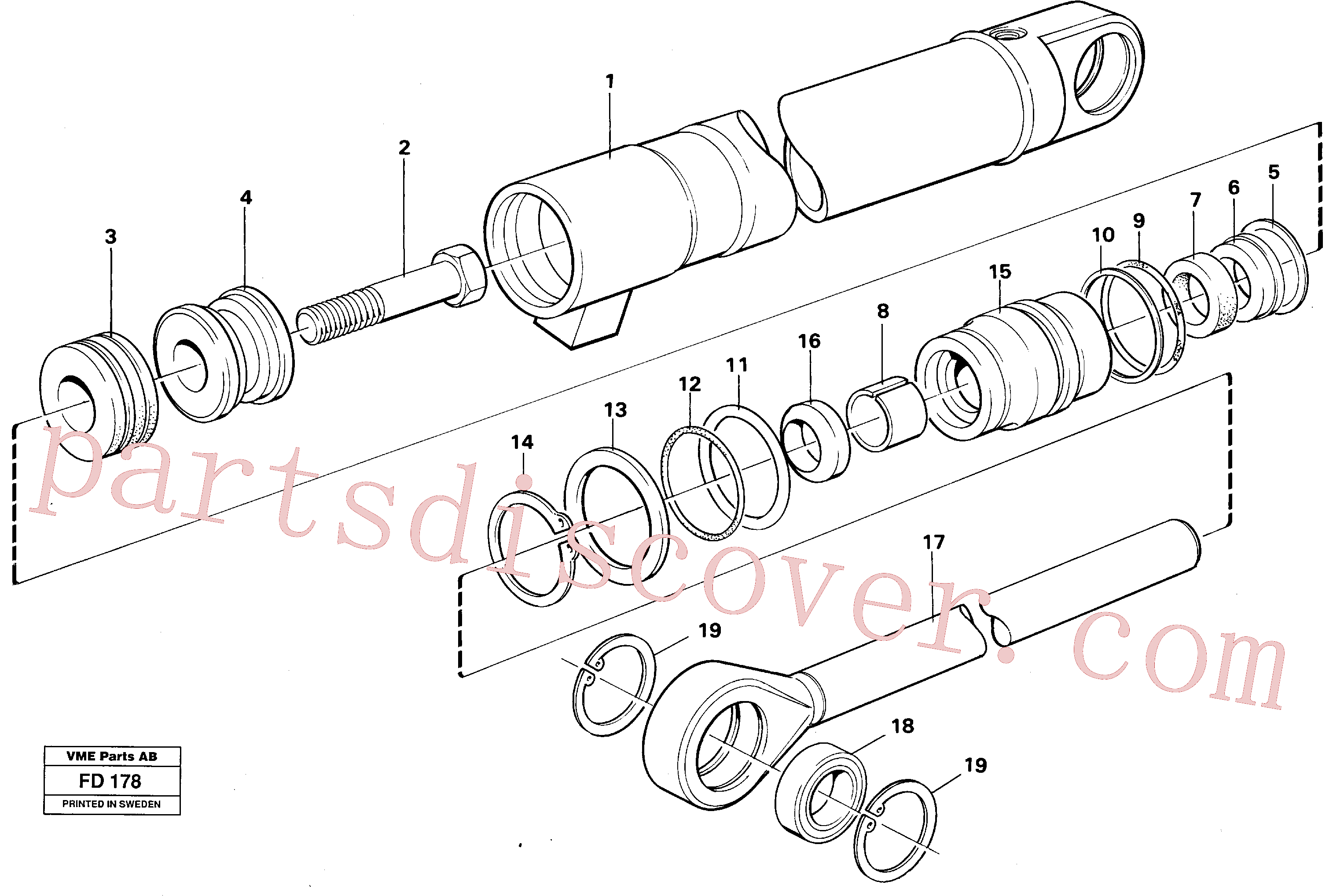 VOE14251915 for Volvo Hydraulic cylinder(FD178 assembly)