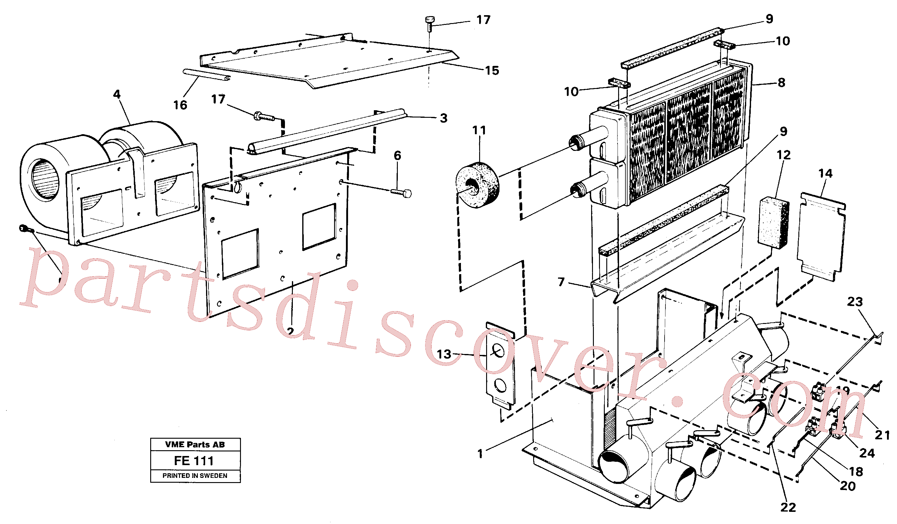 VOE956060 for Volvo Cab heater(FE111 assembly)