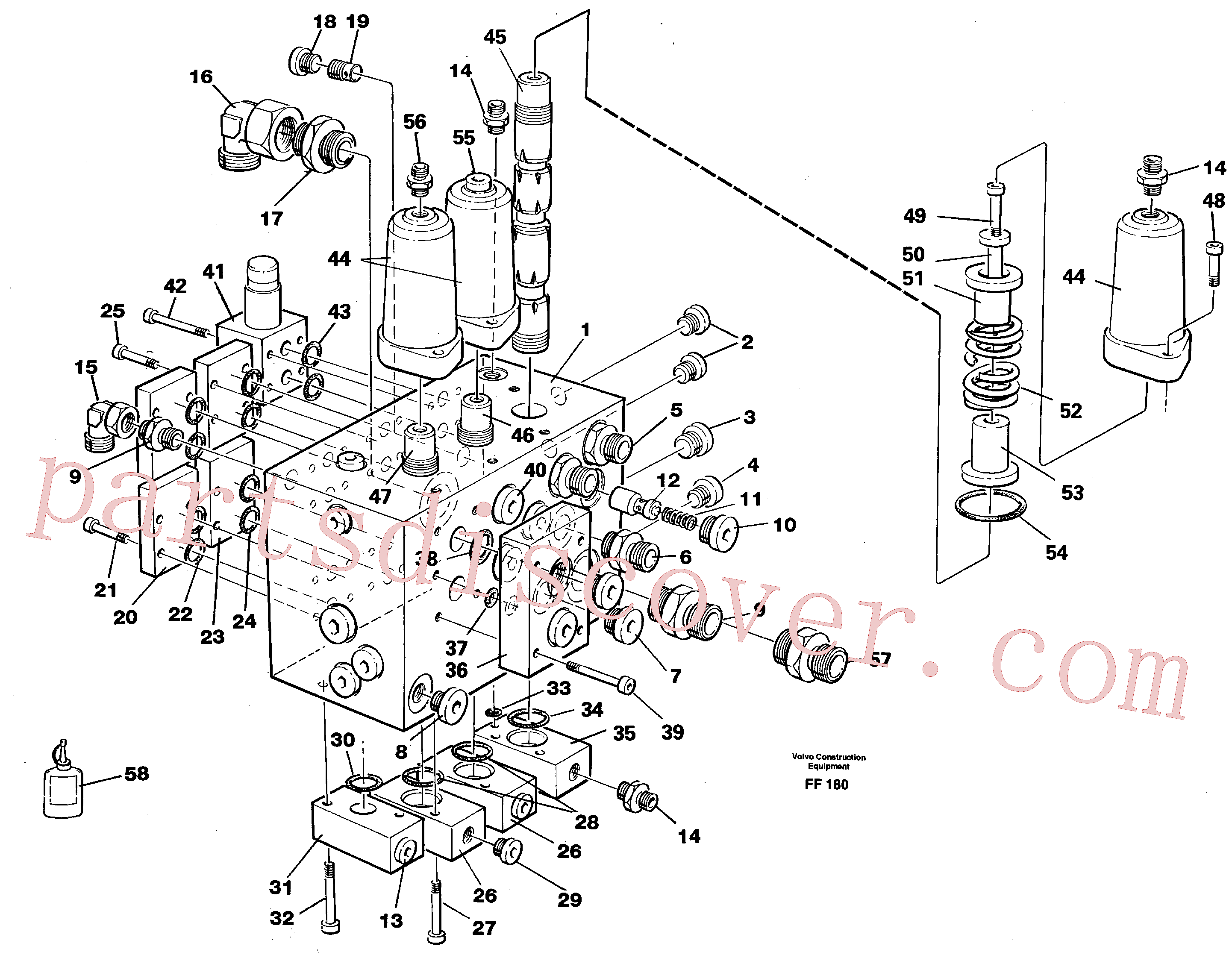VOE14236268 for Volvo Slew valve assembly(FF180 assembly)