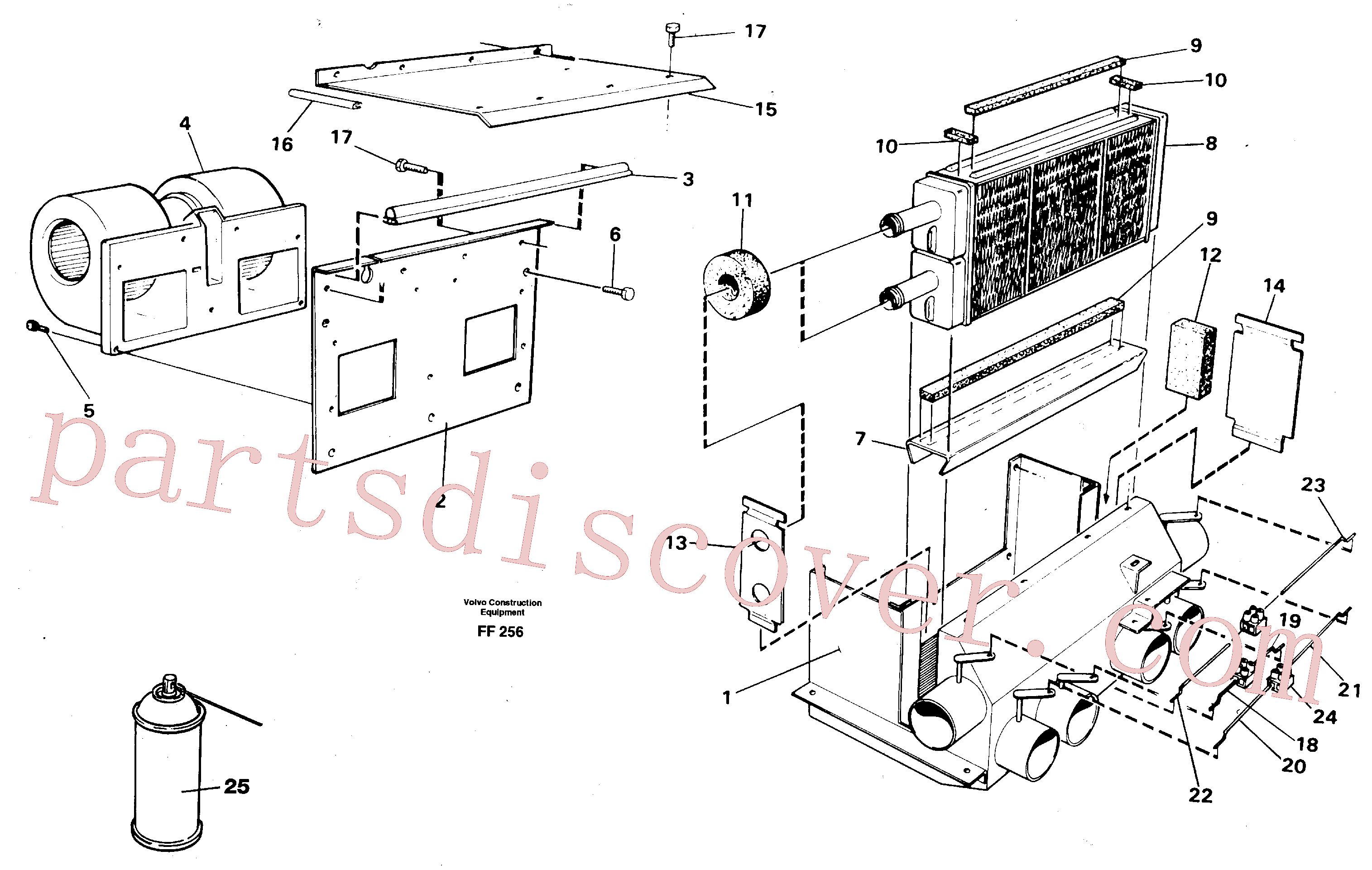 VOE956060 for Volvo Cab heater(FF256 assembly)
