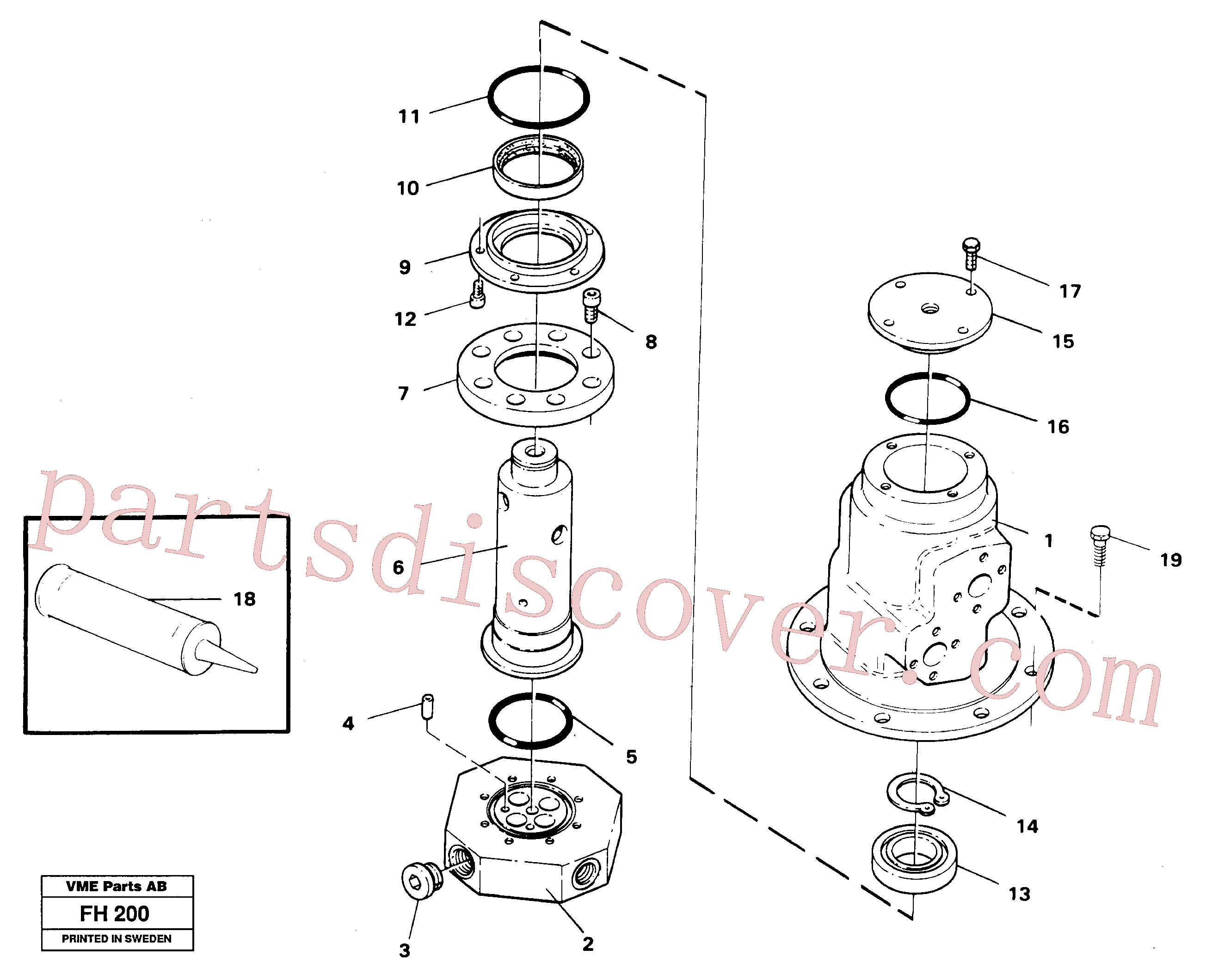 VOE14012316 for Volvo Turning joint(FH200 assembly)