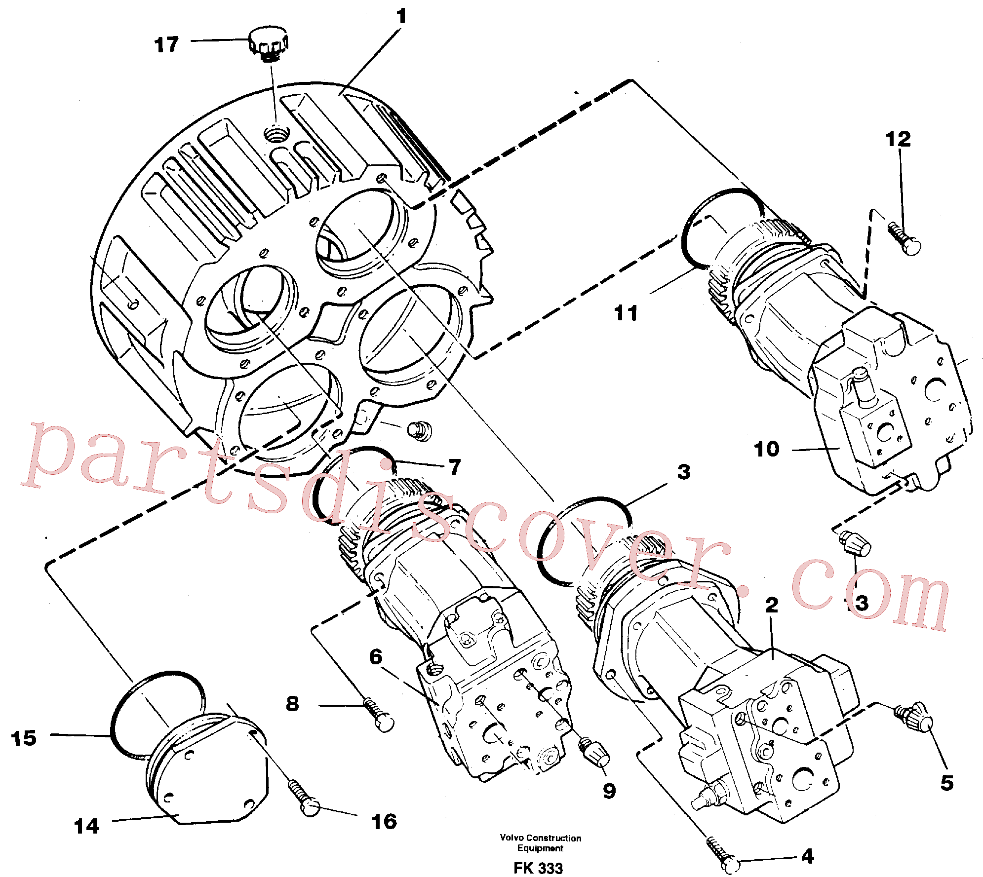 VOE925271 for Volvo Pump installation(FK333 assembly)