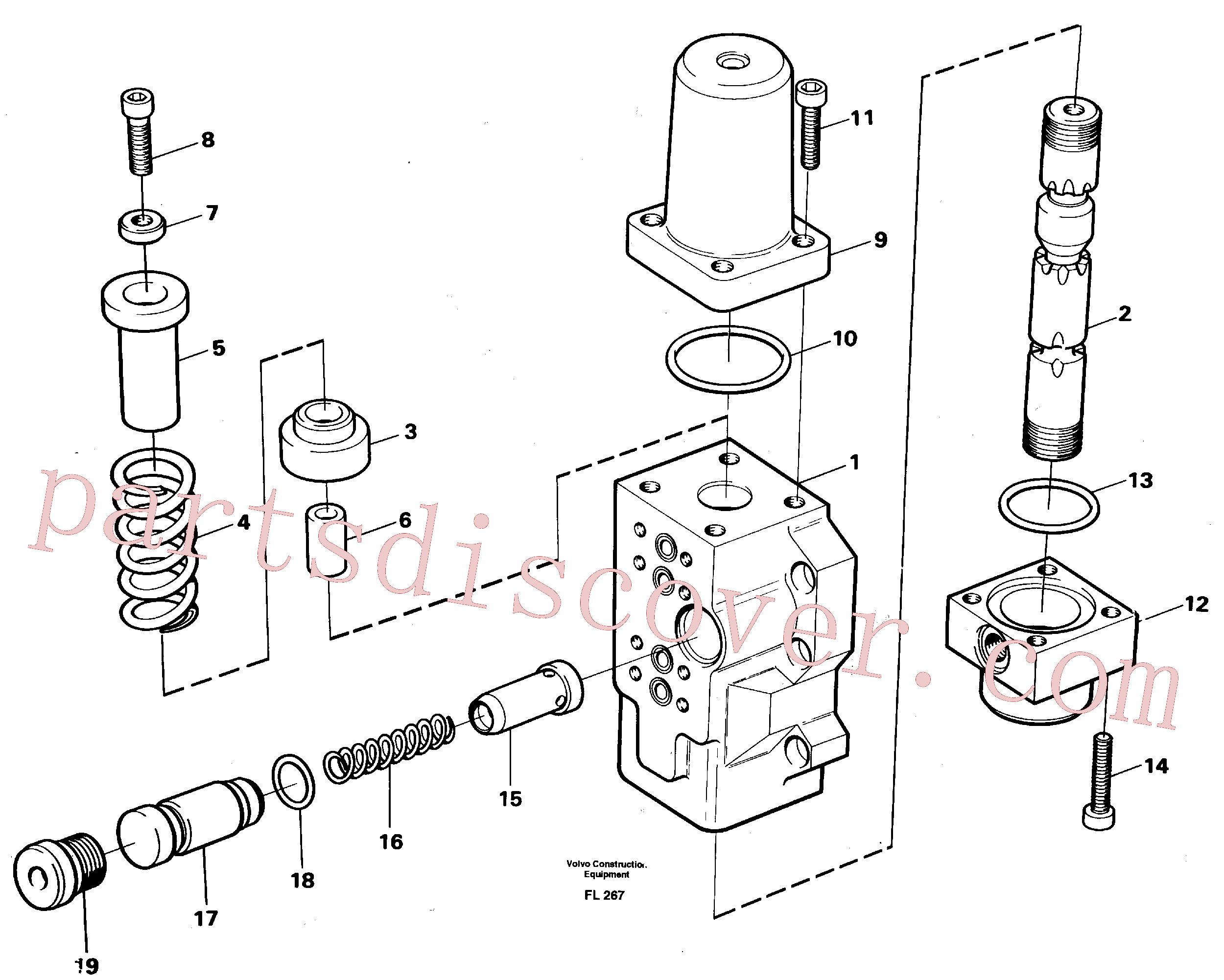 VOE14012316 for Volvo Fourway valve, transport primary and secondary(FL267 assembly)