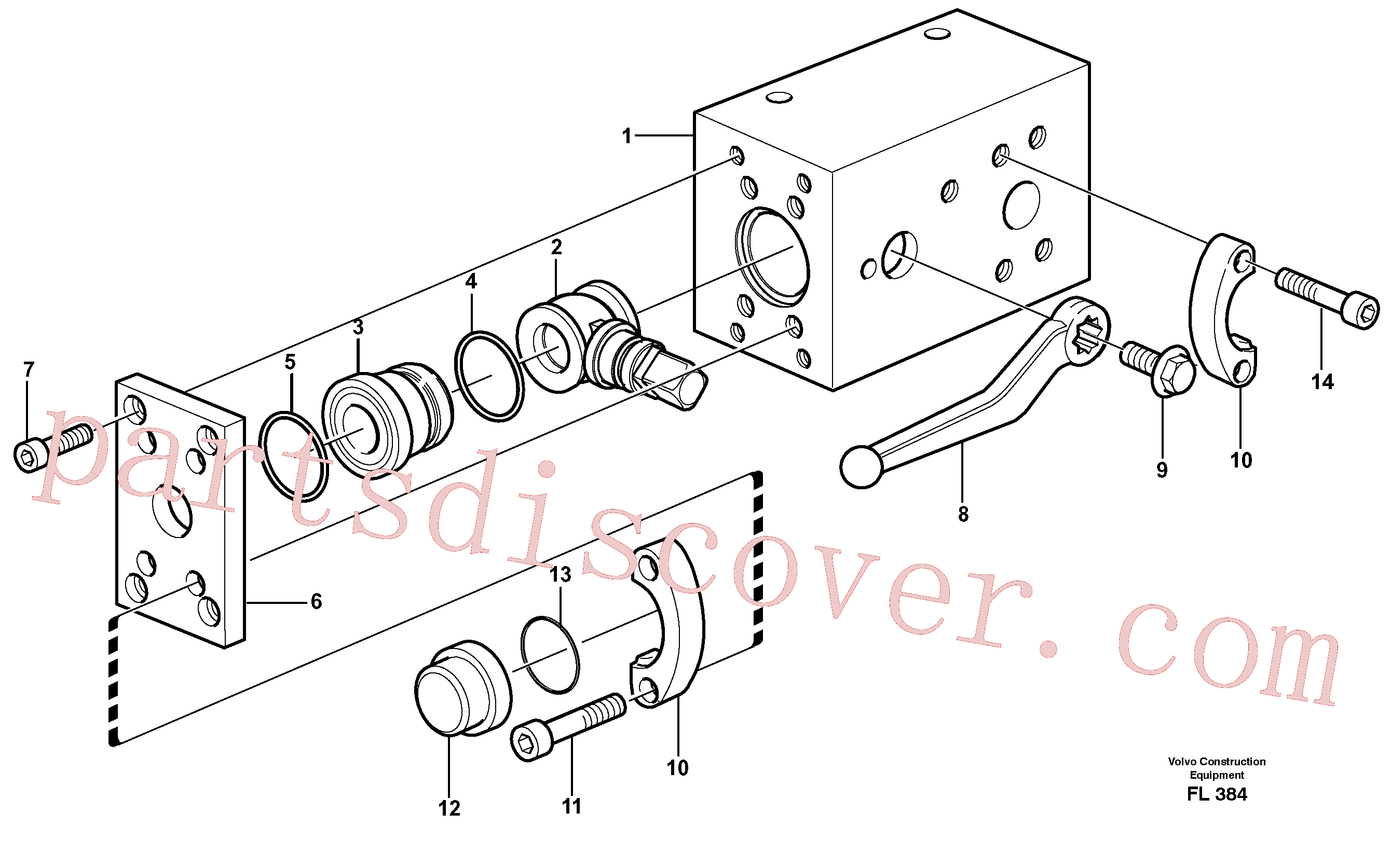 VOE14340989 for Volvo Shut-off cock, hammer / shears(FL384 assembly)