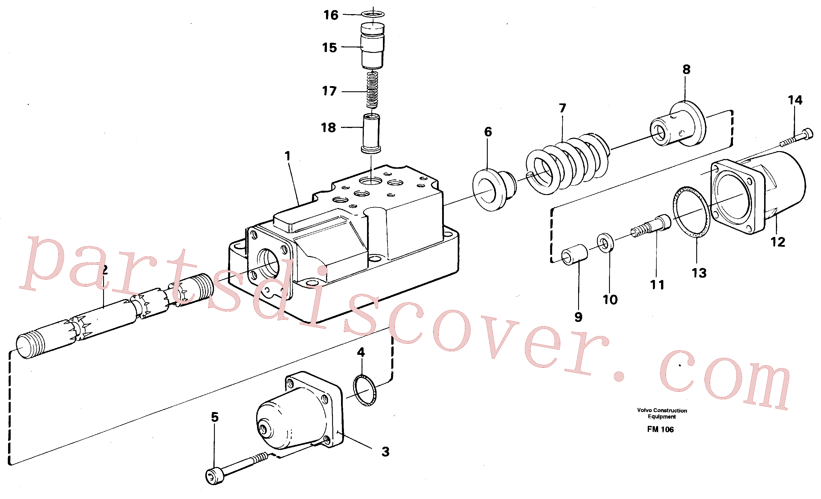 VOE14041087 for Volvo Four-way valve(FM106 assembly)