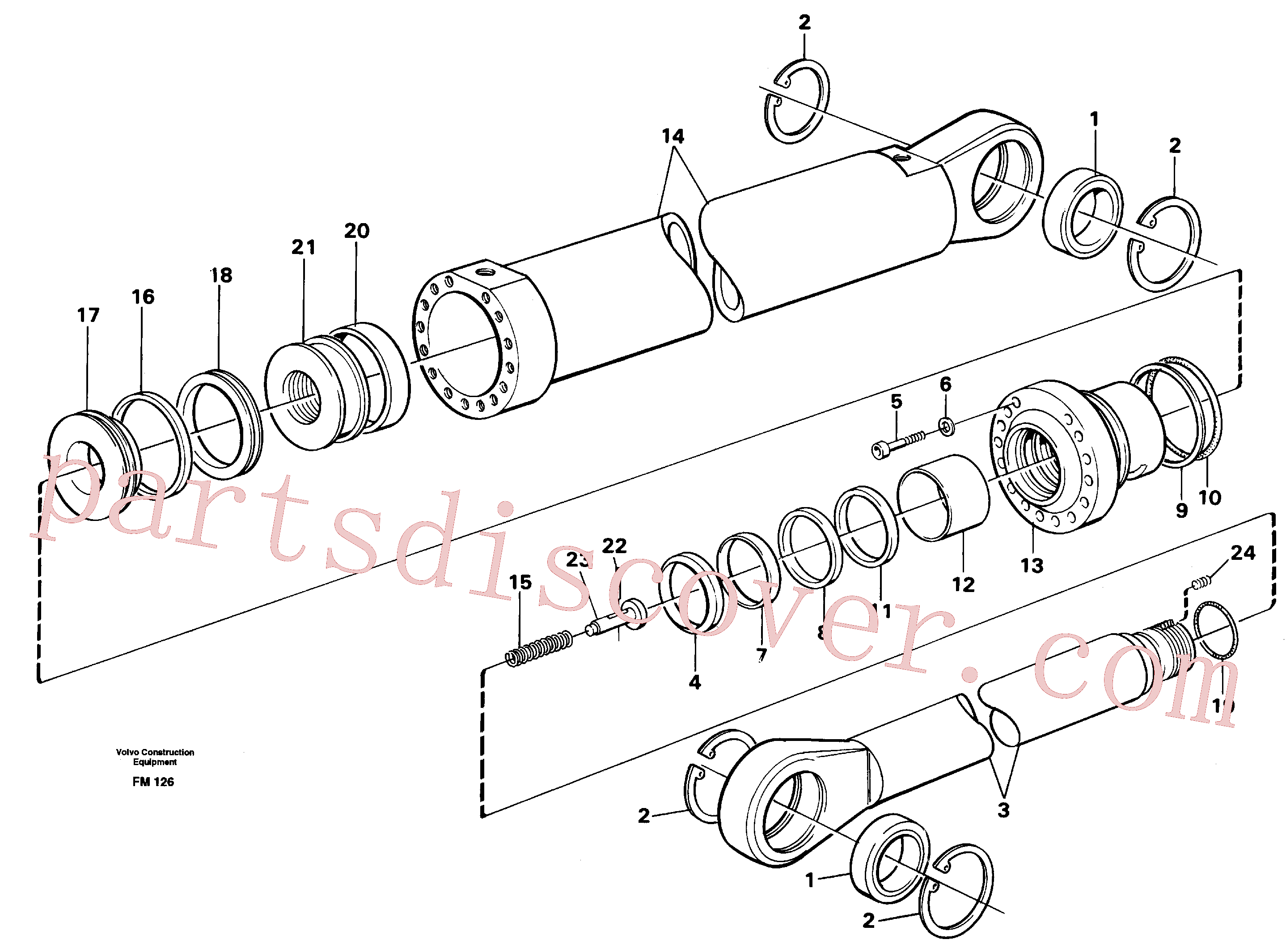 Wholesale VOE14343457 Piston rod for Volvo Excavator