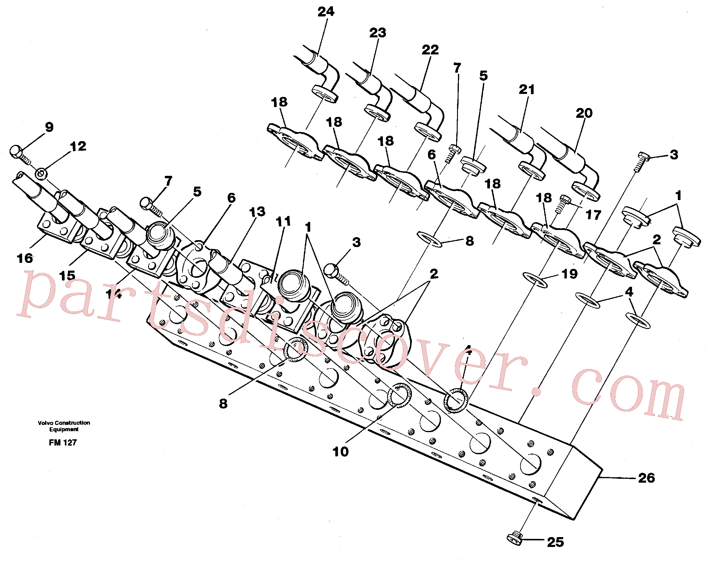 VOE14266212 for Volvo Conneection block with hoses(FM127 assembly)