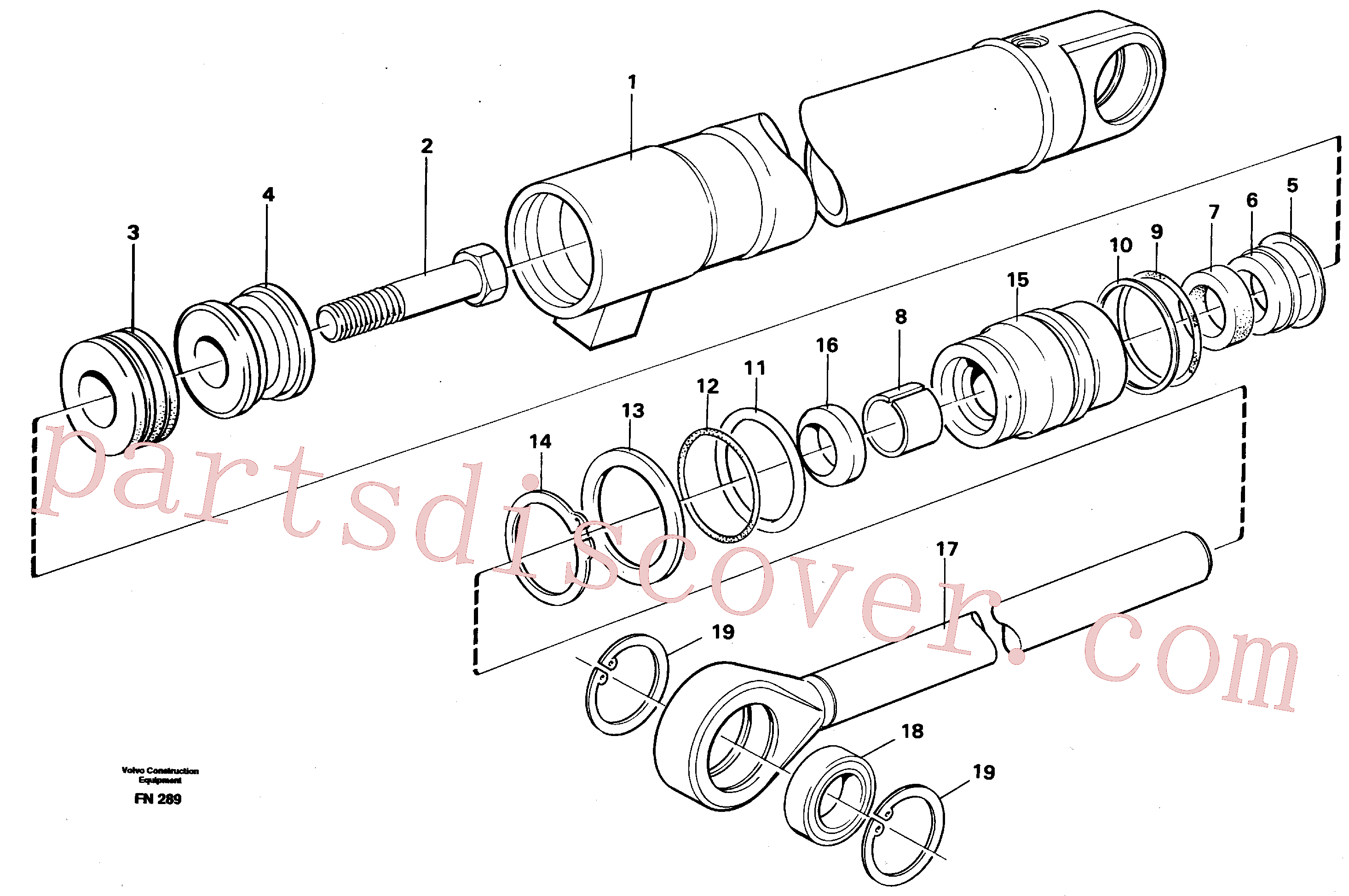 VOE14251915 for Volvo Hydraulic cylinder(FN289 assembly)