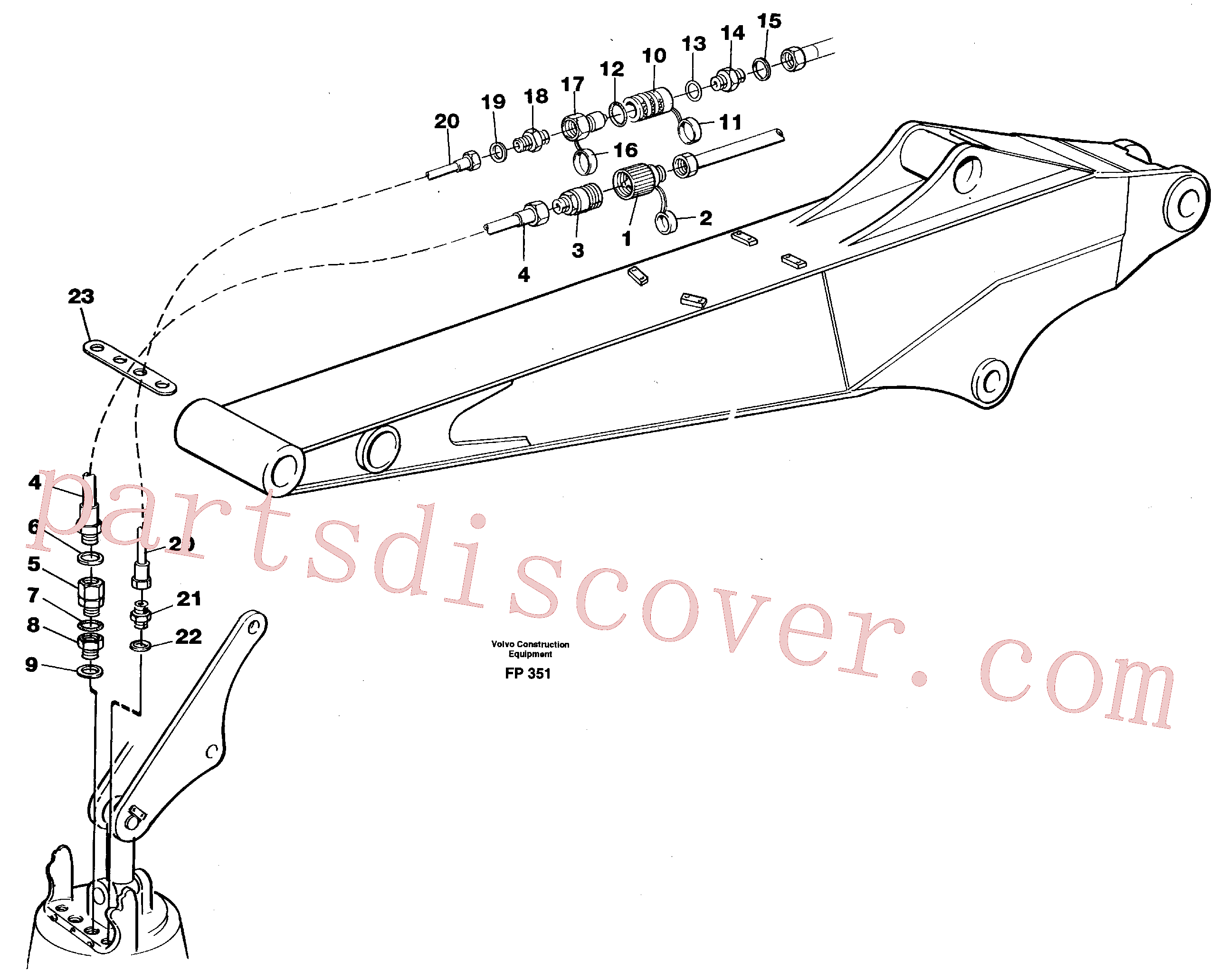 VOE4881358 for Volvo Hose kit for Peiner grab(FP351 assembly)