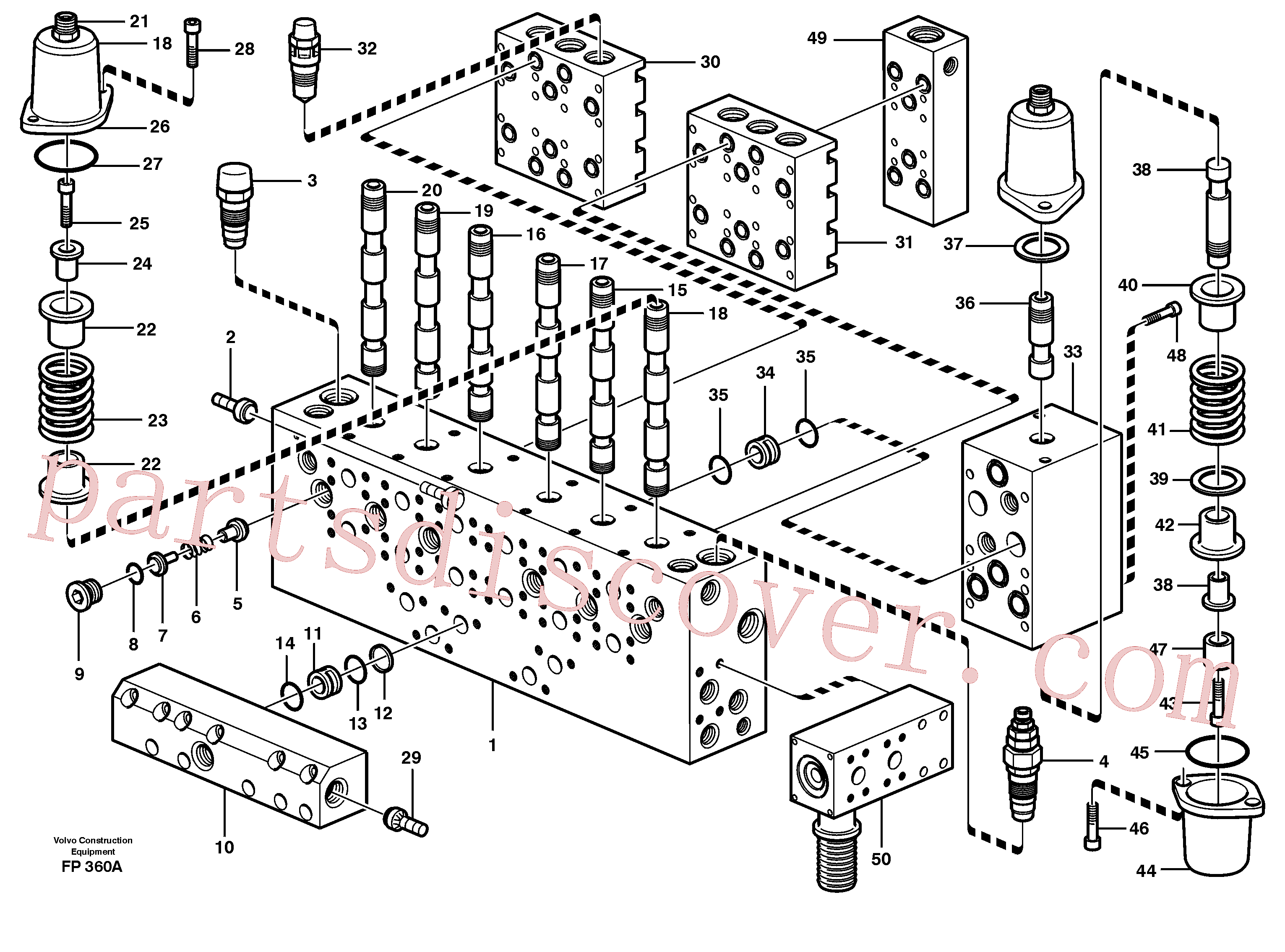 VOE14341287 for Volvo Main valve assembly, valves(FP360A assembly)