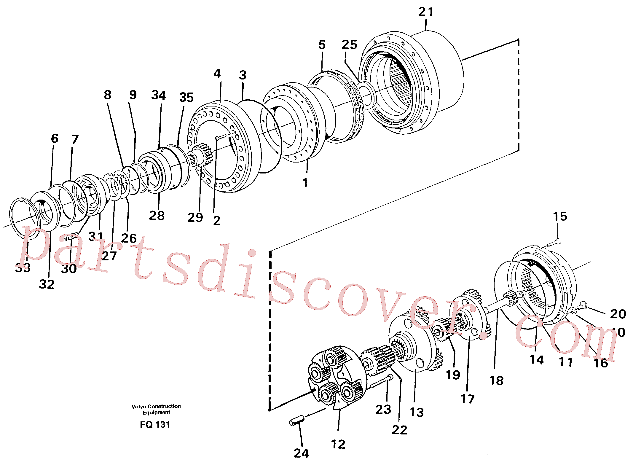 VOE14261955 for Volvo Planetary drive(FQ131 assembly)