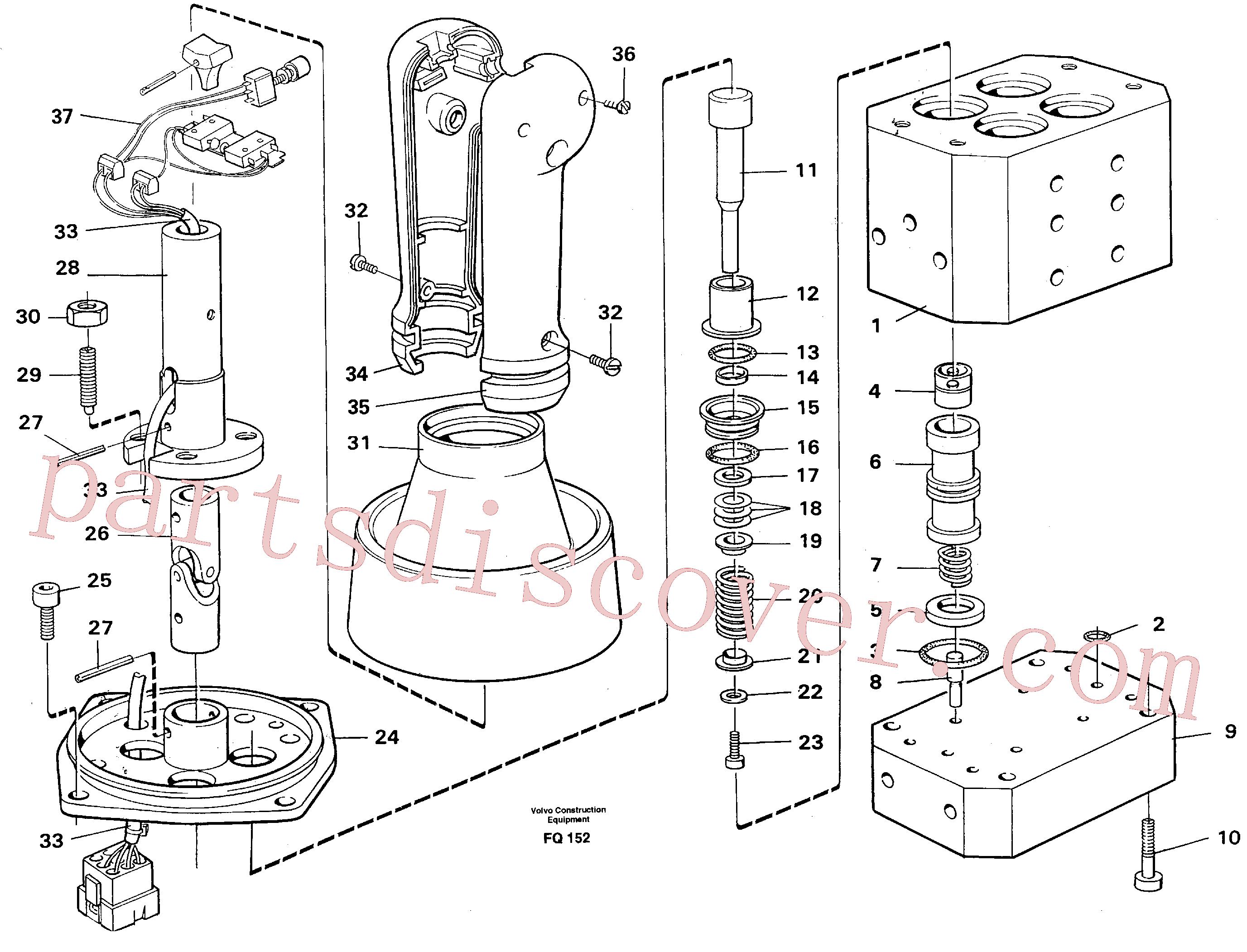 VOE14013976 for Volvo Control pressure valve(FQ152 assembly)