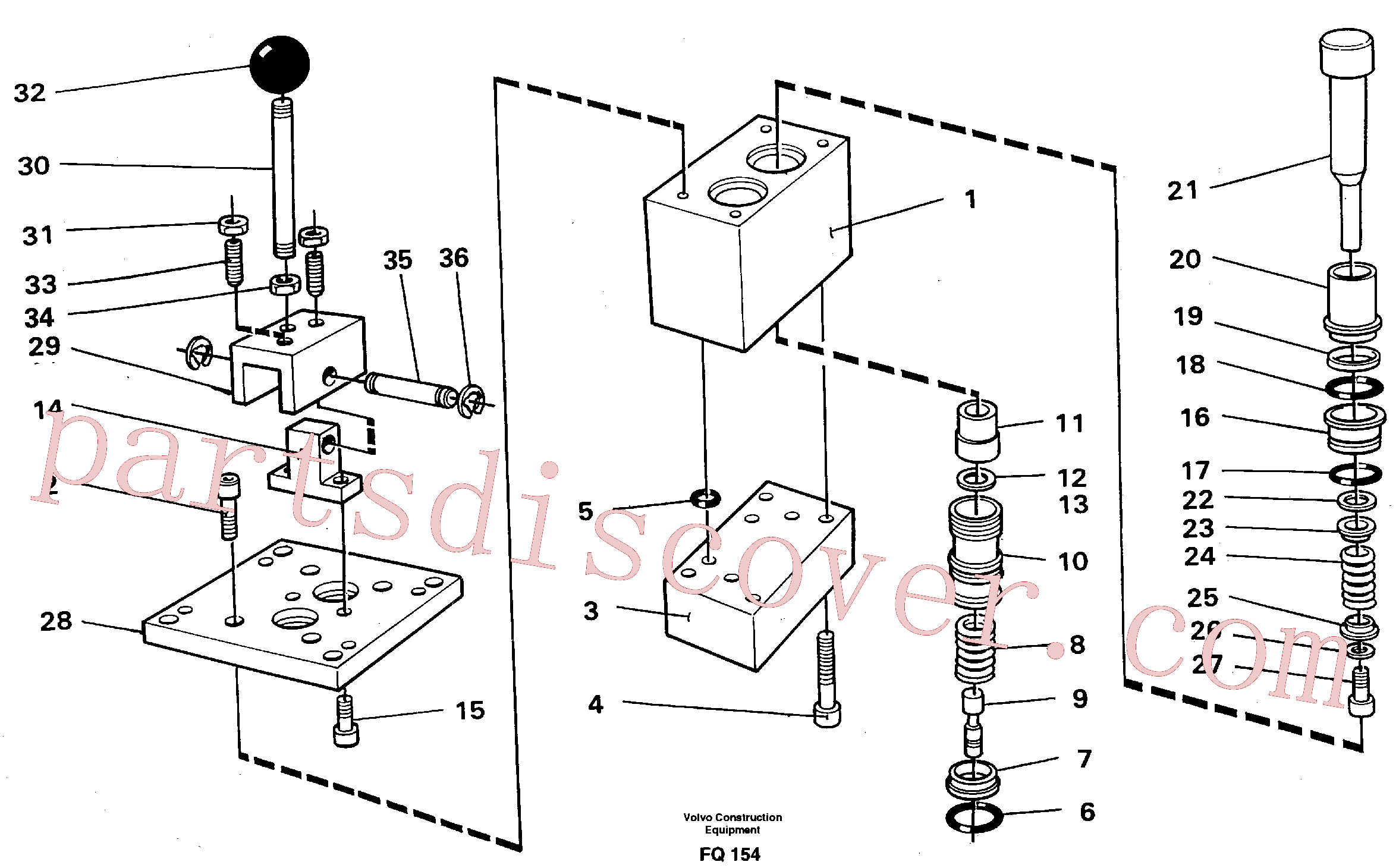 VOE14242287 for Volvo Control pressure valve(FQ154 assembly)
