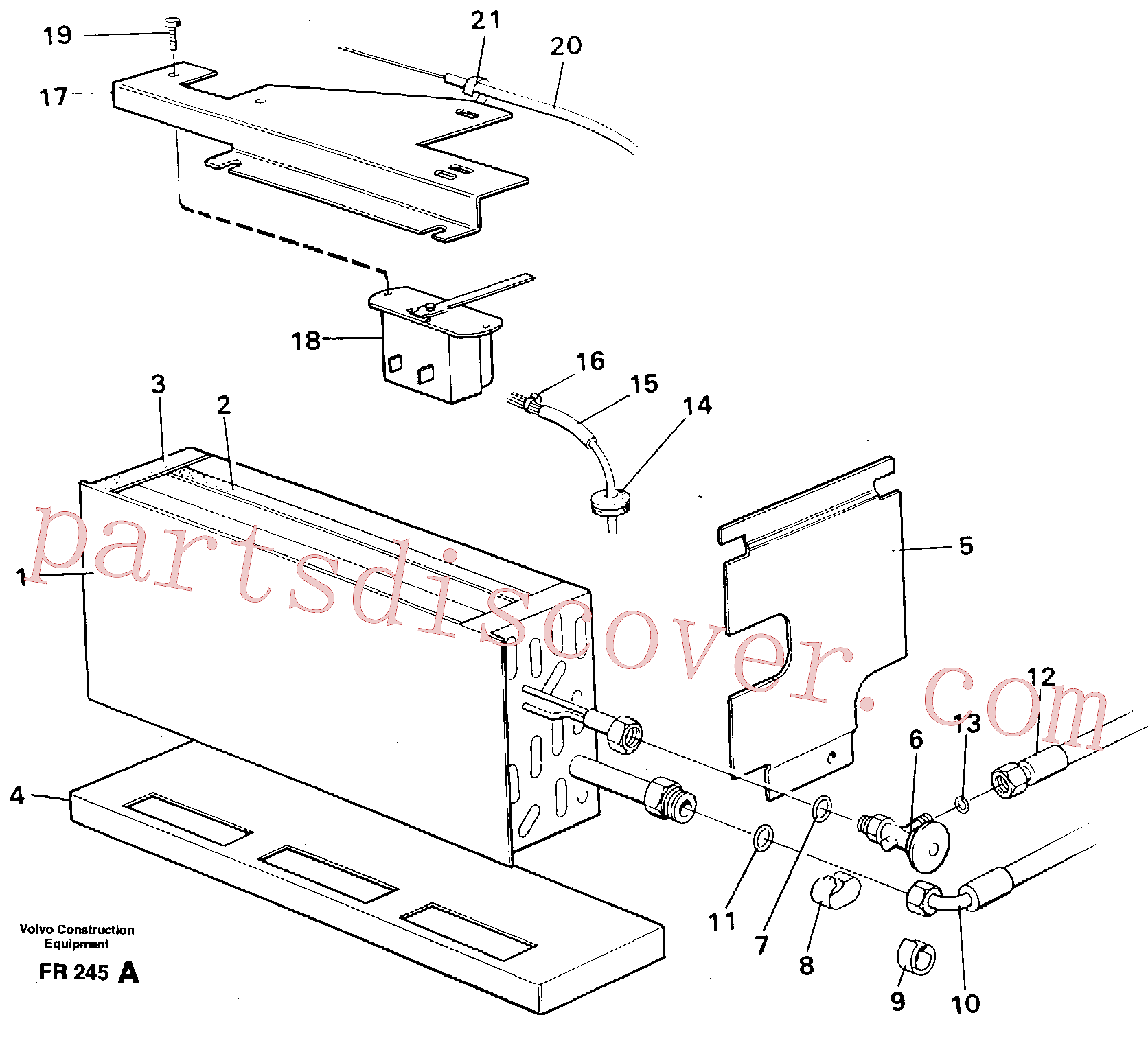 VOE14247154 for Volvo Evaporator with fitting parts Cooling agent R134 A(FR245A assembly)