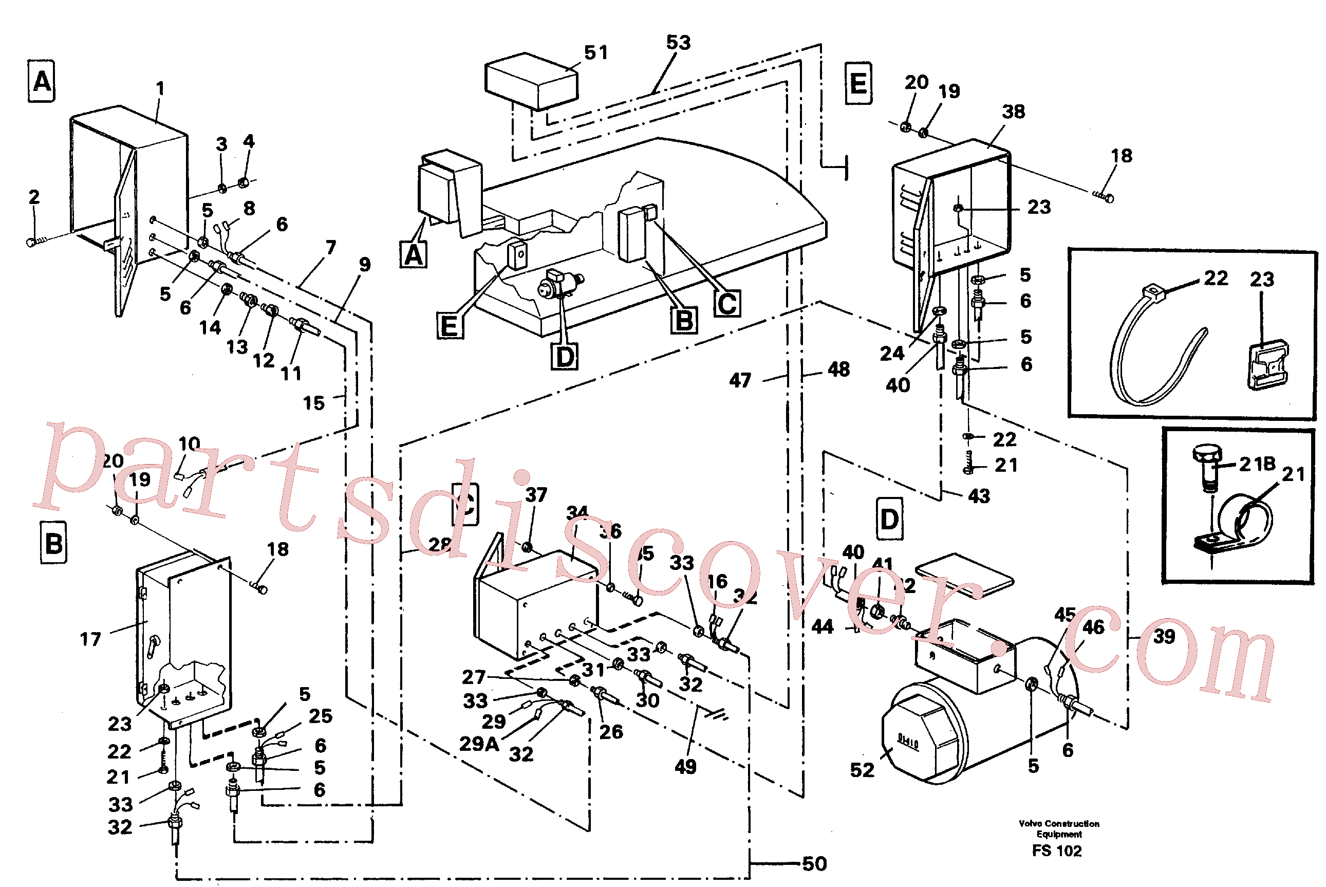 Volvo excavator part VOE14261858 Cable fitting for sale