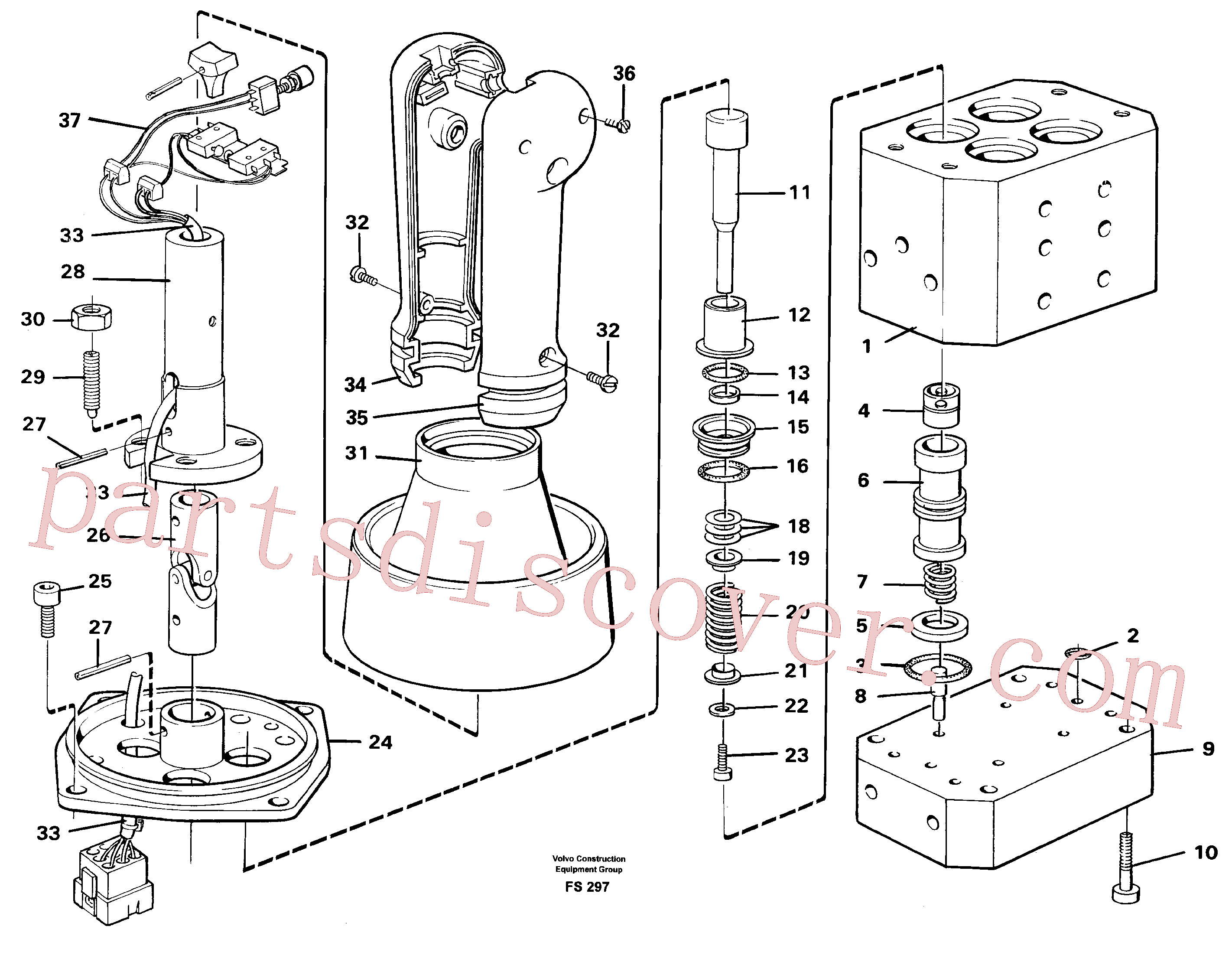 VOE14013976 for Volvo Control pressure valve(FS297 assembly)