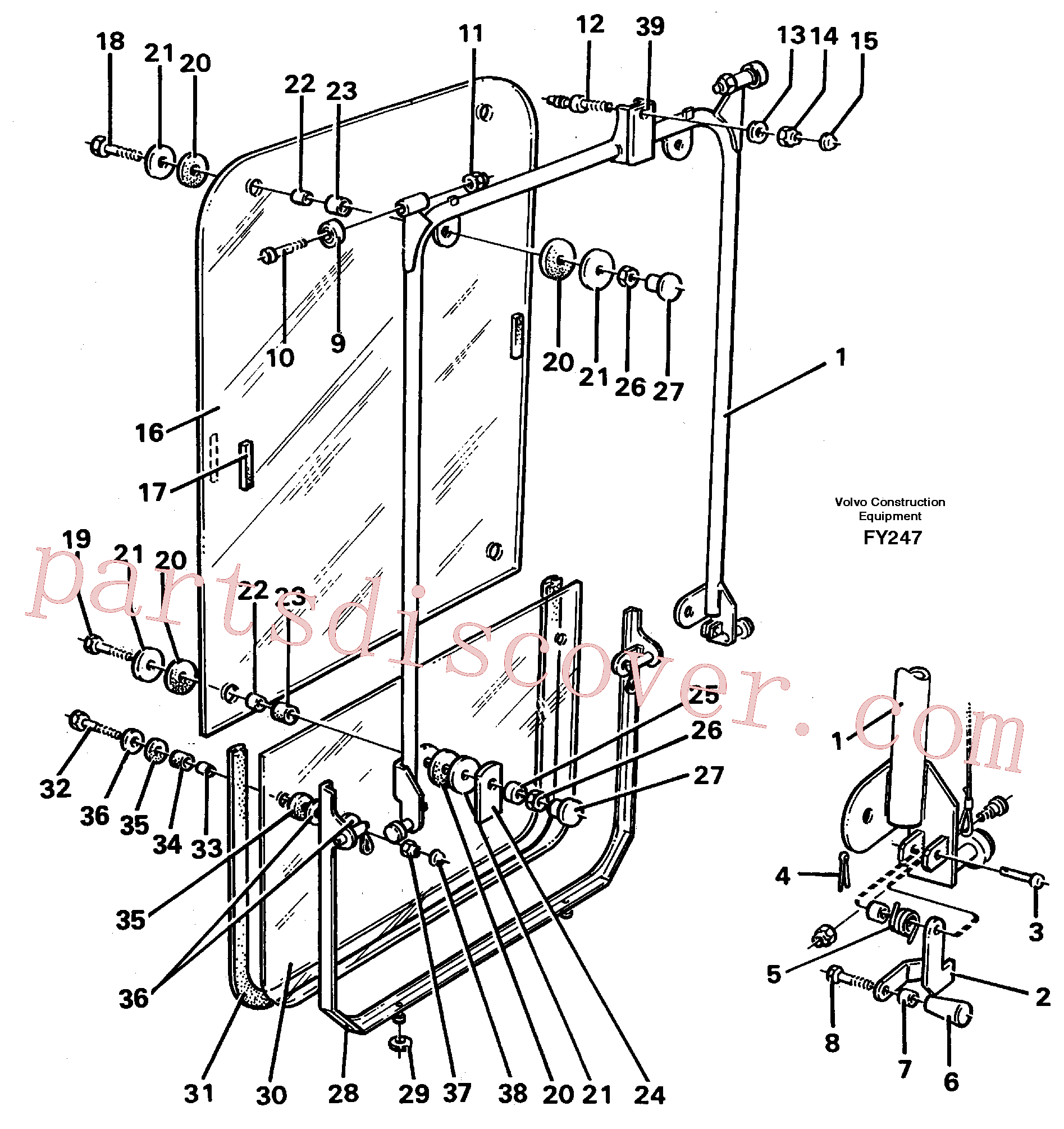 VOE13970955 for Volvo Front window(FY247 assembly)