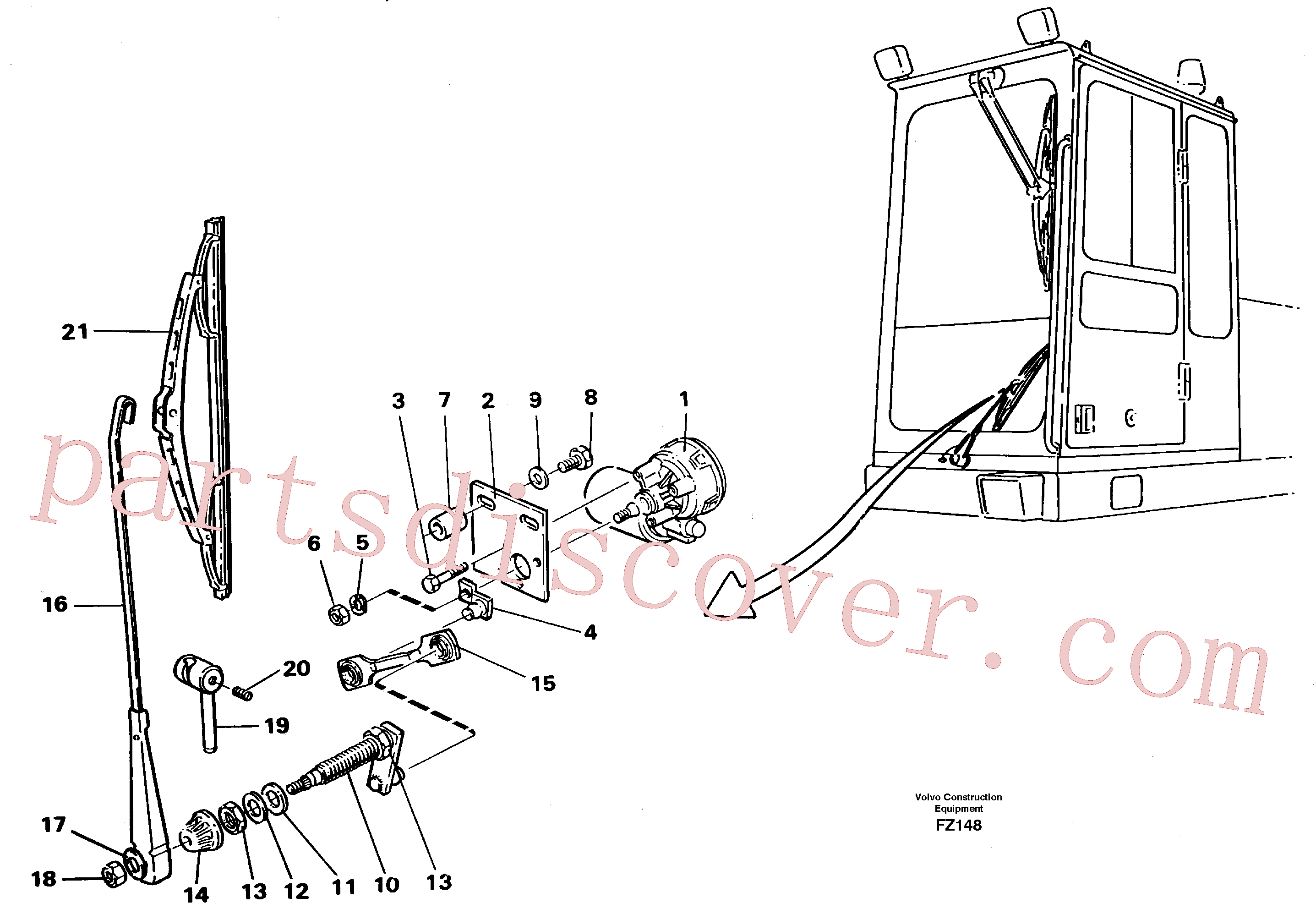 VOE13970955 for Volvo Windscreen wiper, lower(FZ148 assembly)