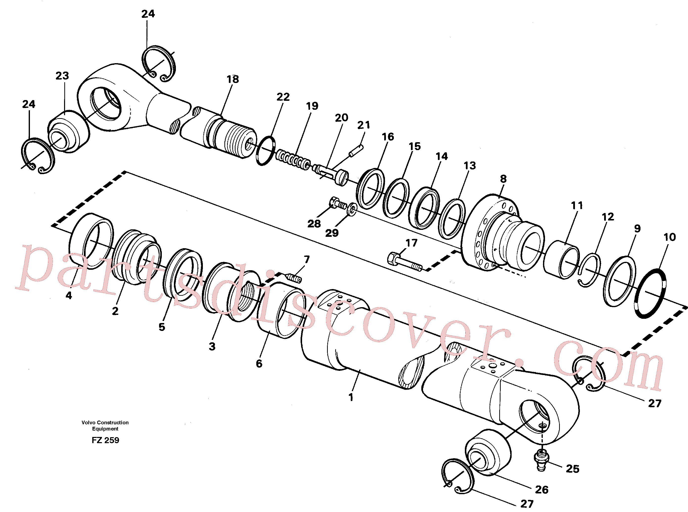 VOE14242361 for Volvo Bucket cylinder(FZ259 assembly)