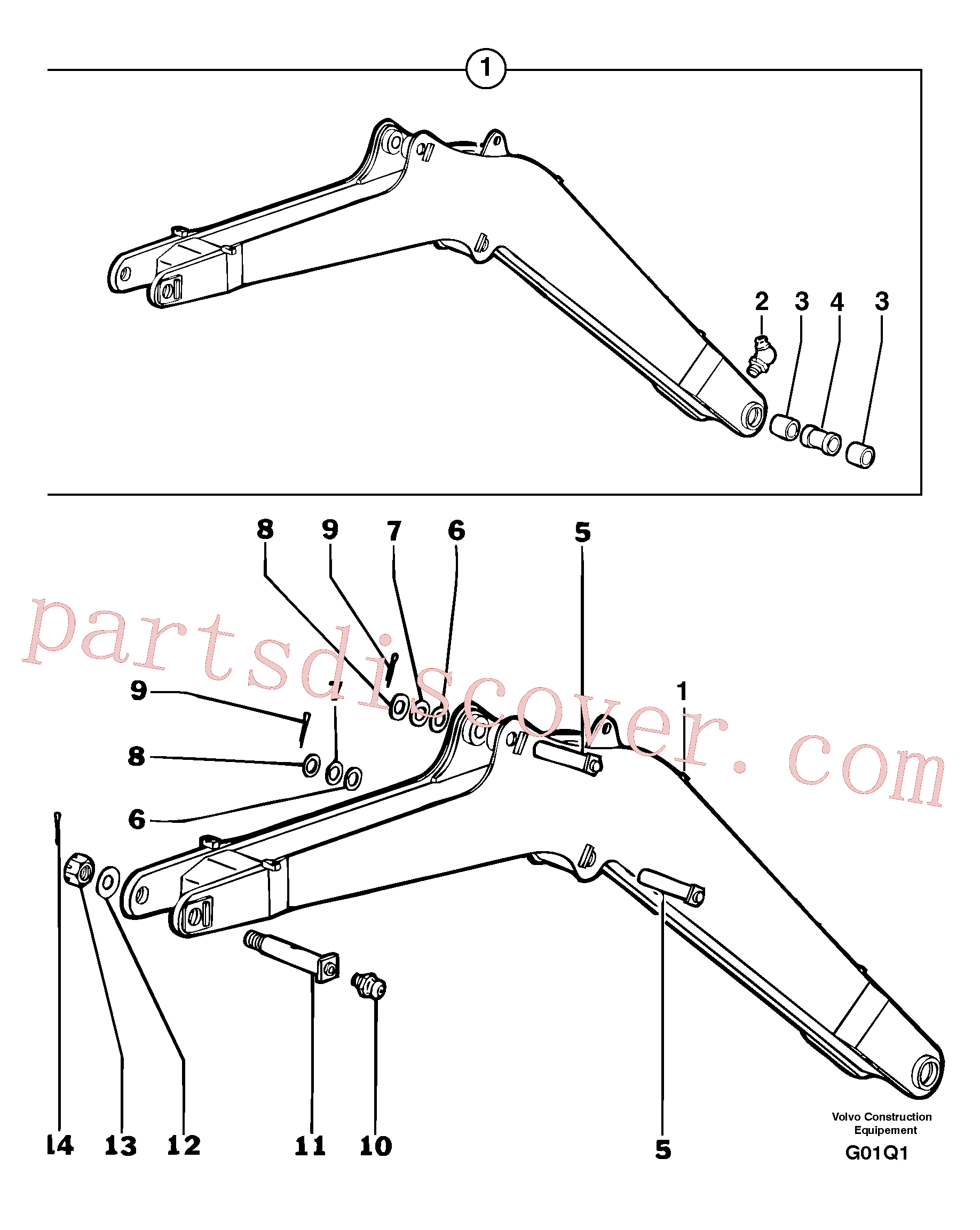 VOE907876 for Volvo Boom(G01Q1 assembly)
