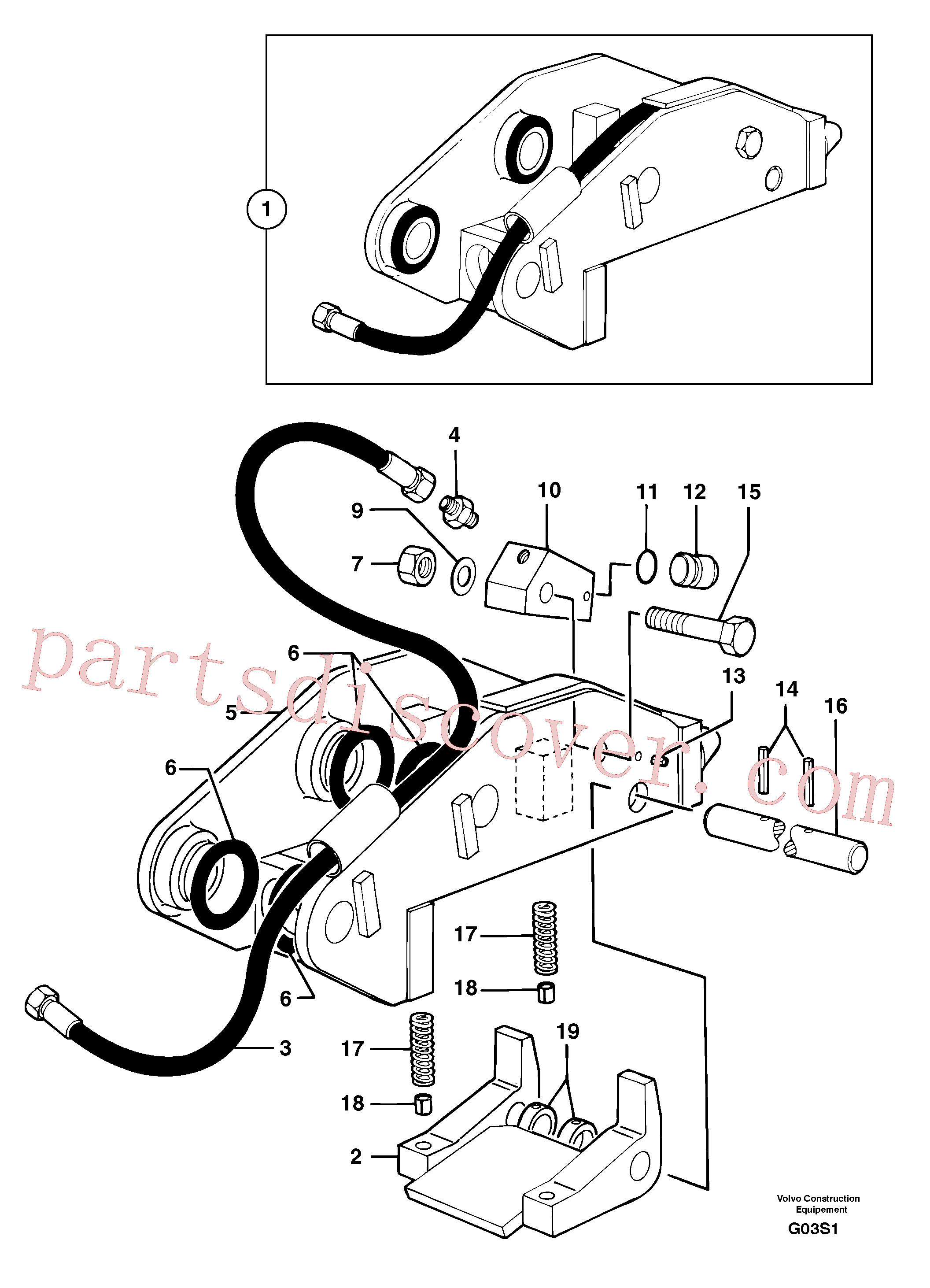 PJ3811415 for Volvo Tool holder / hydraulic control(G03S1 assembly)