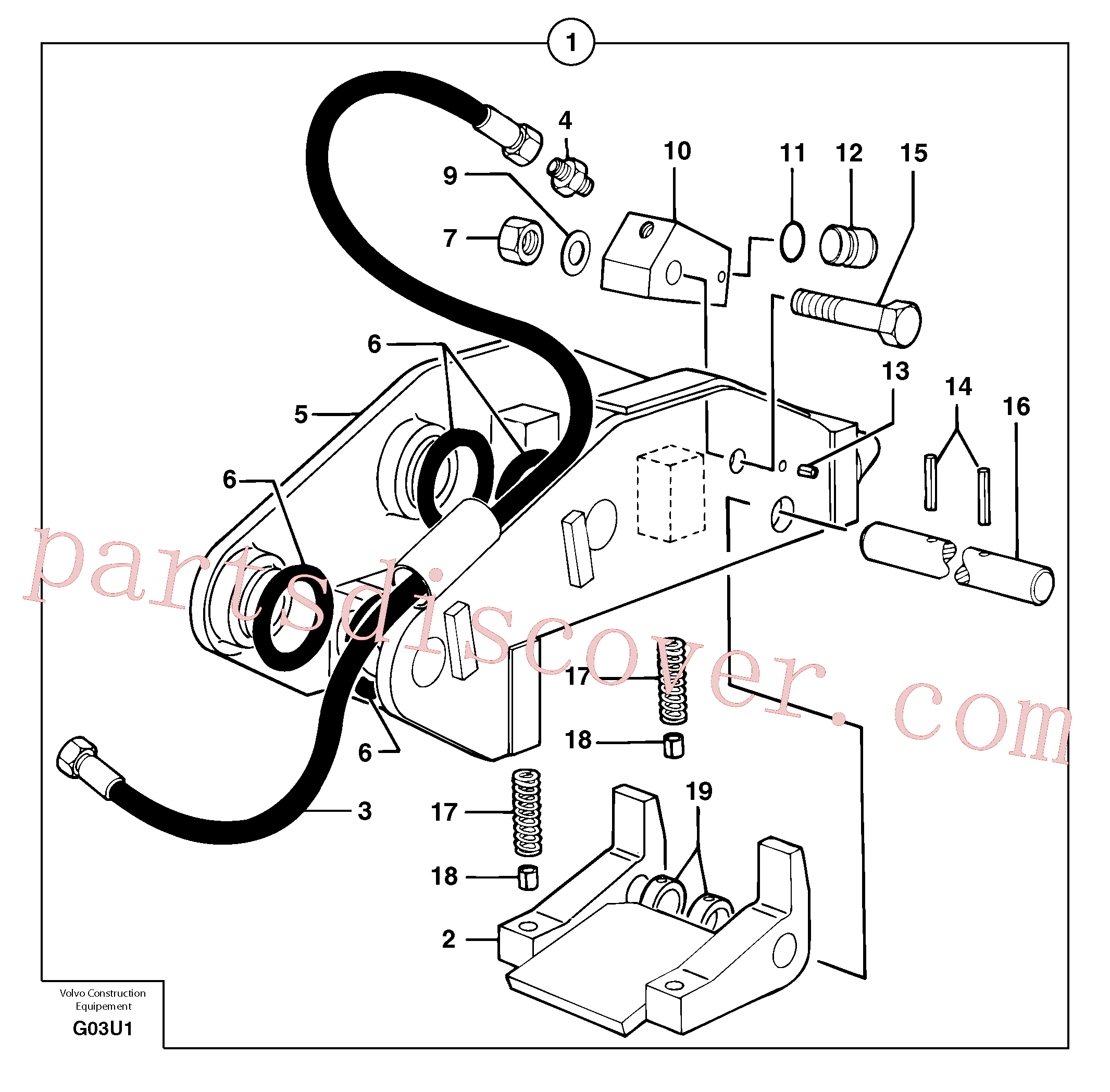 PJ3811415 for Volvo Tool holder / hydraulic control(G03U1 assembly)
