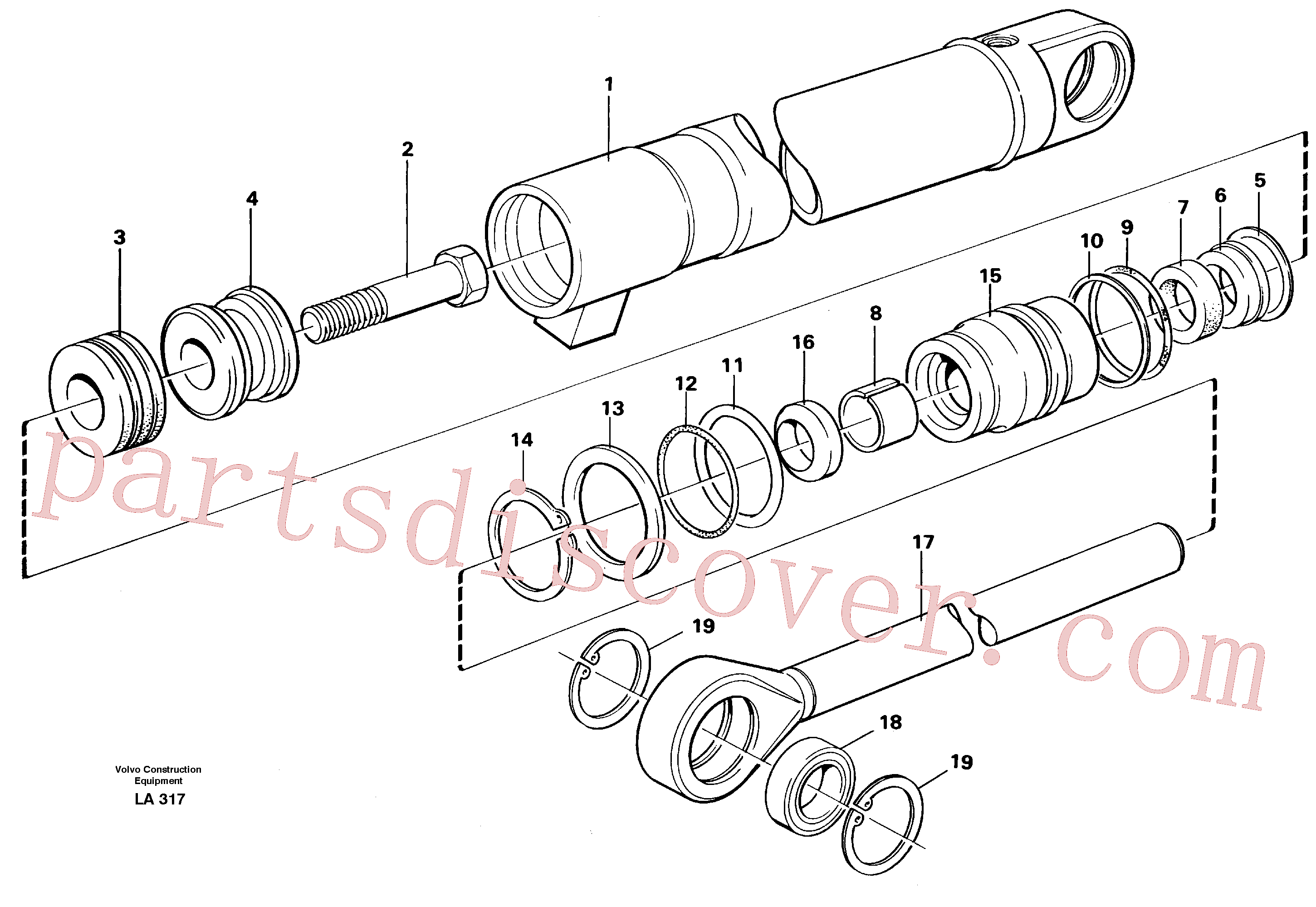 VOE14251915 for Volvo Hydraulic cylinder(LA317 assembly)