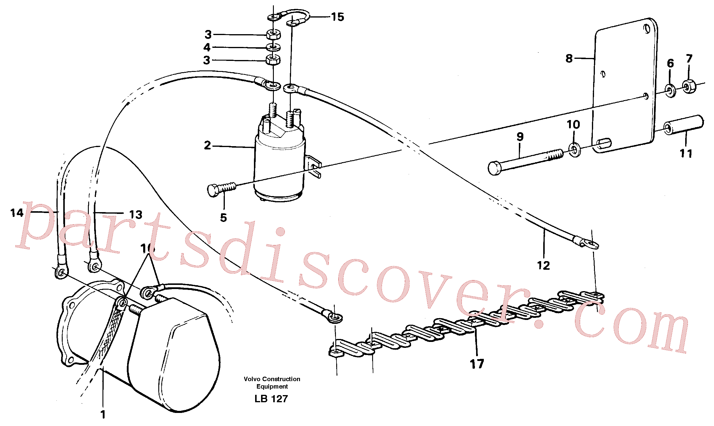 VOE14102802 for Volvo Starter element, assembly(LB127 assembly)