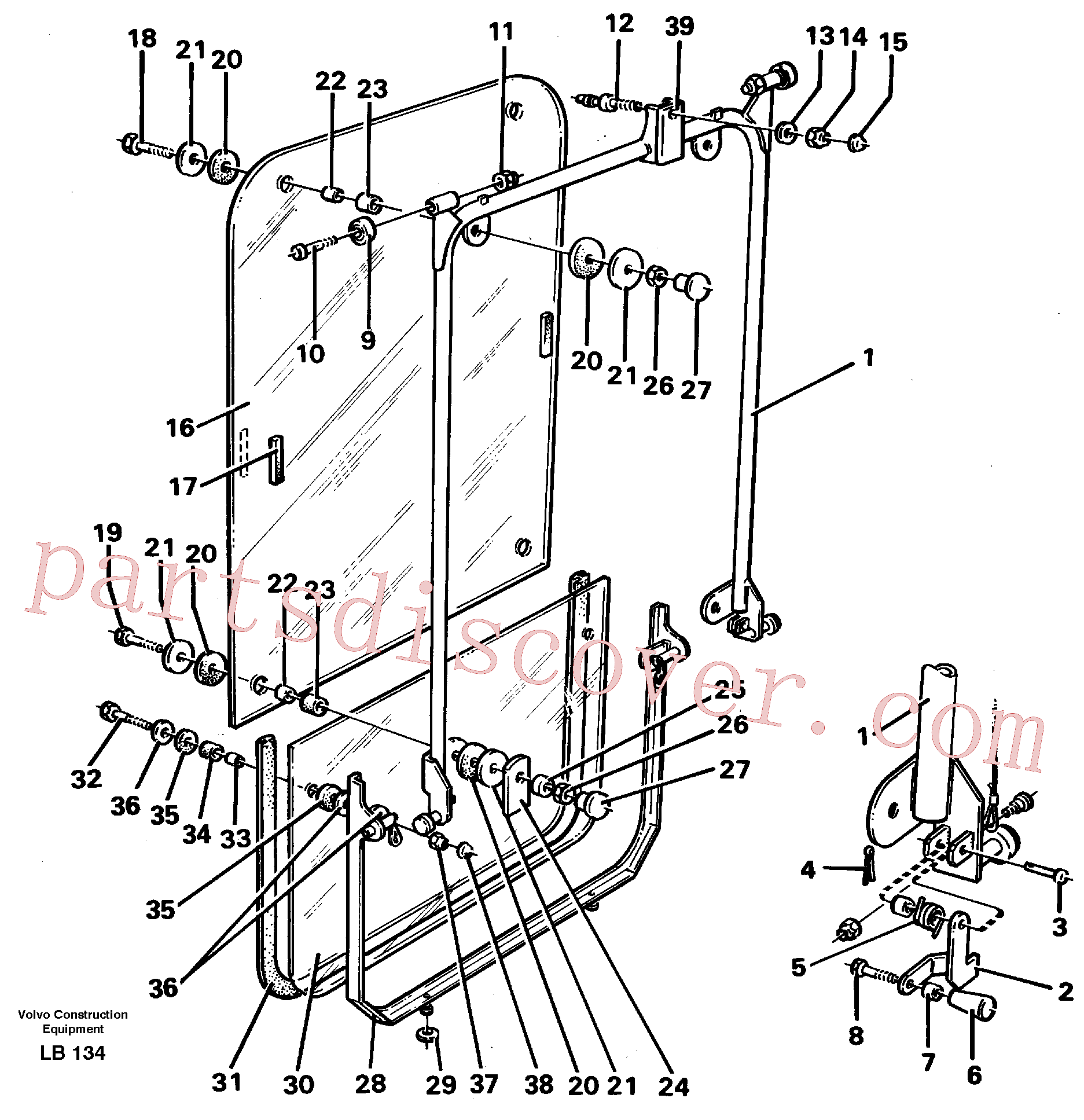 VOE13970955 for Volvo Front window(LB134 assembly)