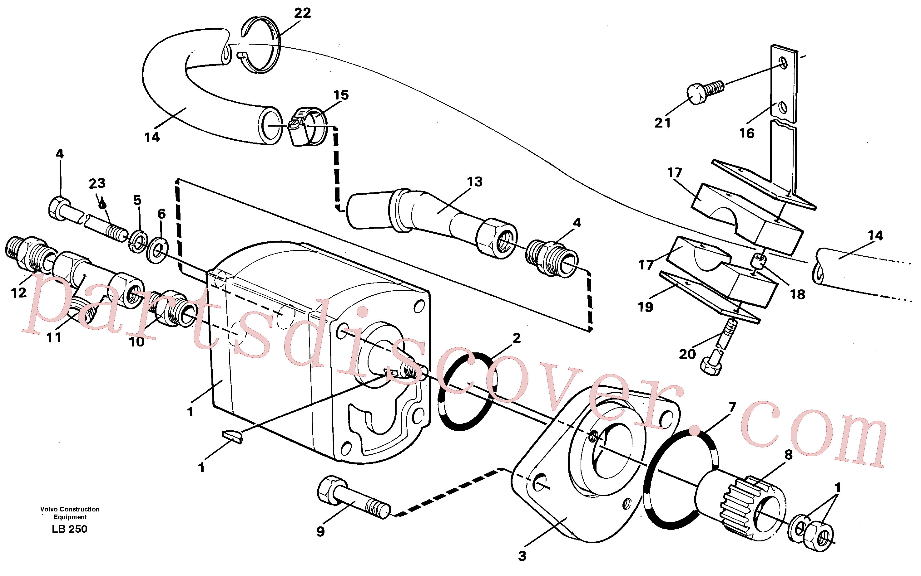 VOE14014886 for Volvo Servo pump with assembly parts(LB250 assembly)
