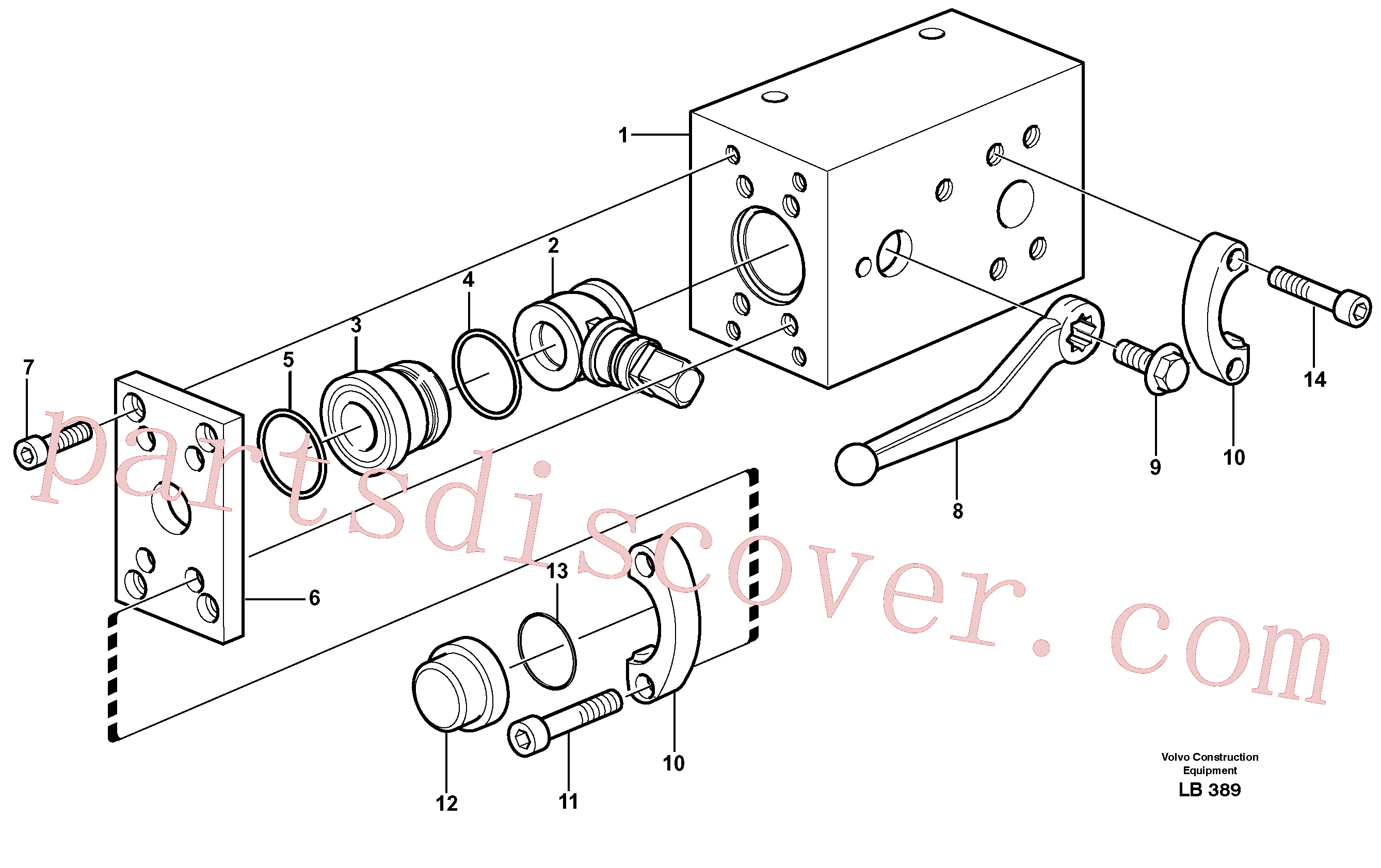 VOE14340989 for Volvo Shut-off cock, hammer / shears(LB389 assembly)