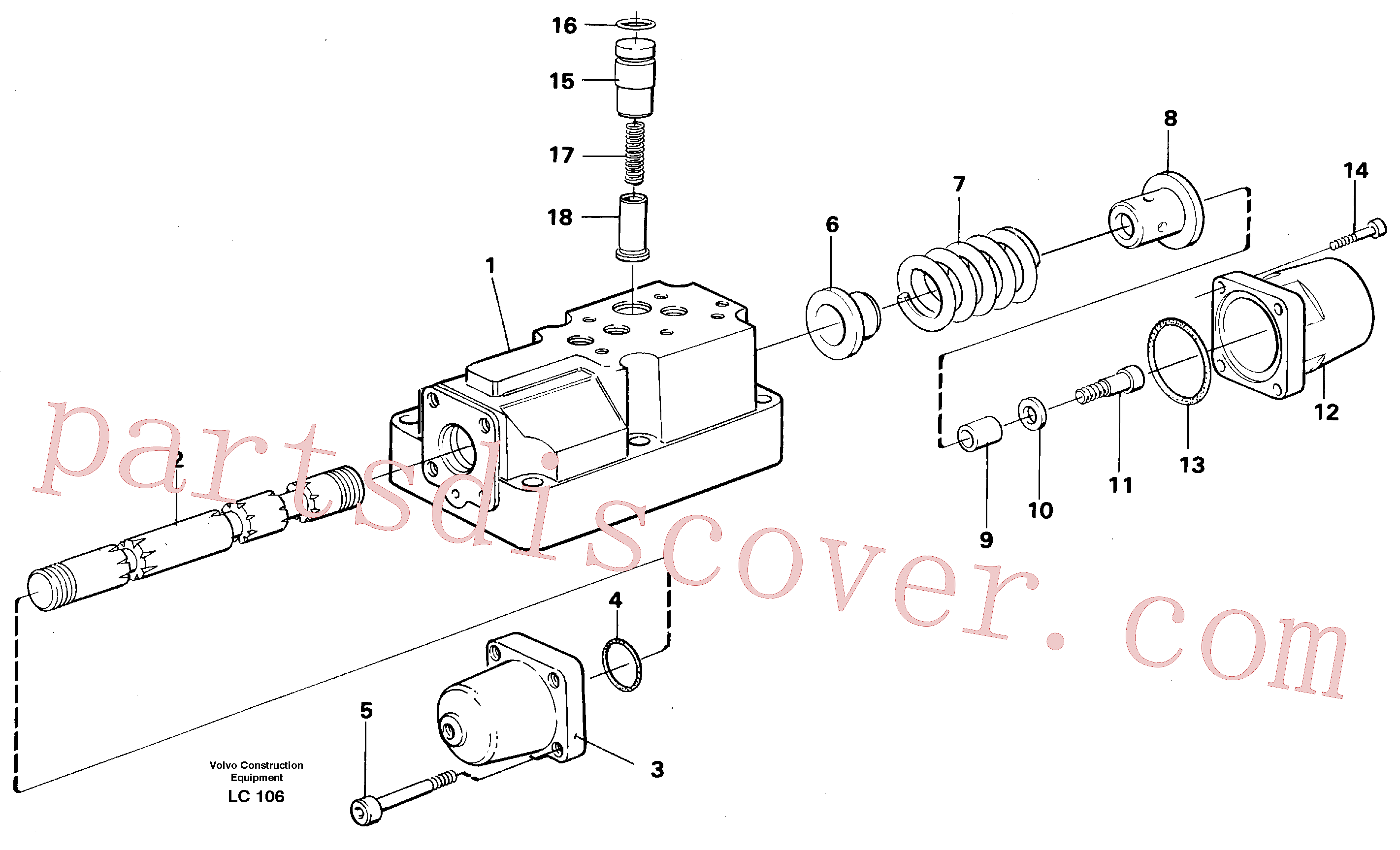 VOE14041087 for Volvo Four-way valve(LC106 assembly)