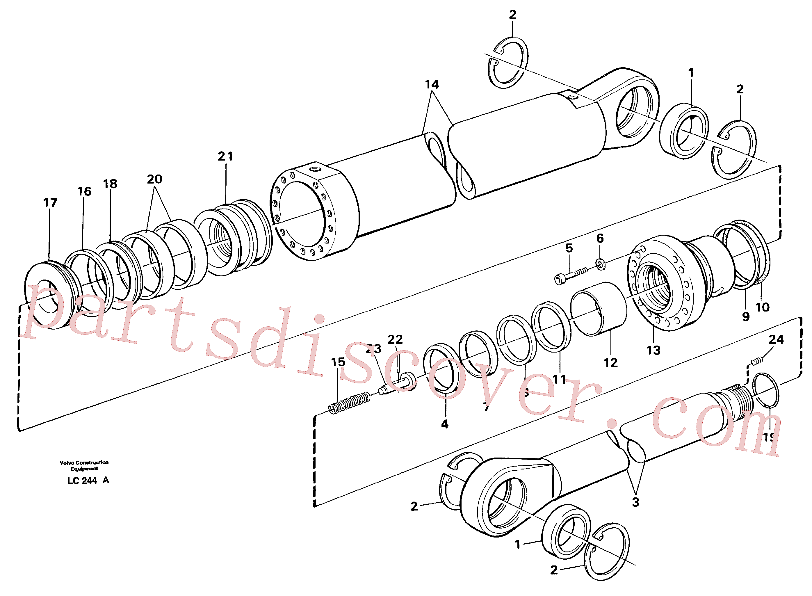 VOE14343457 for Volvo Boom cylinder,m.e.(LC244A assembly)