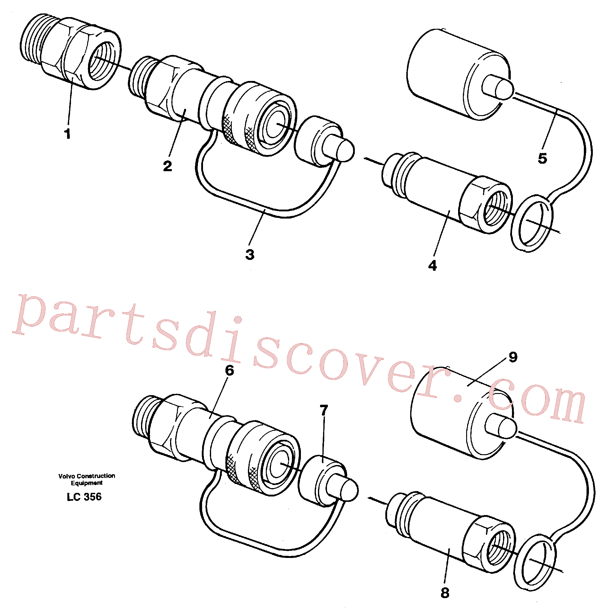 VOE4881358 for Volvo Quick connection kit, grab equipment(LC356 assembly)