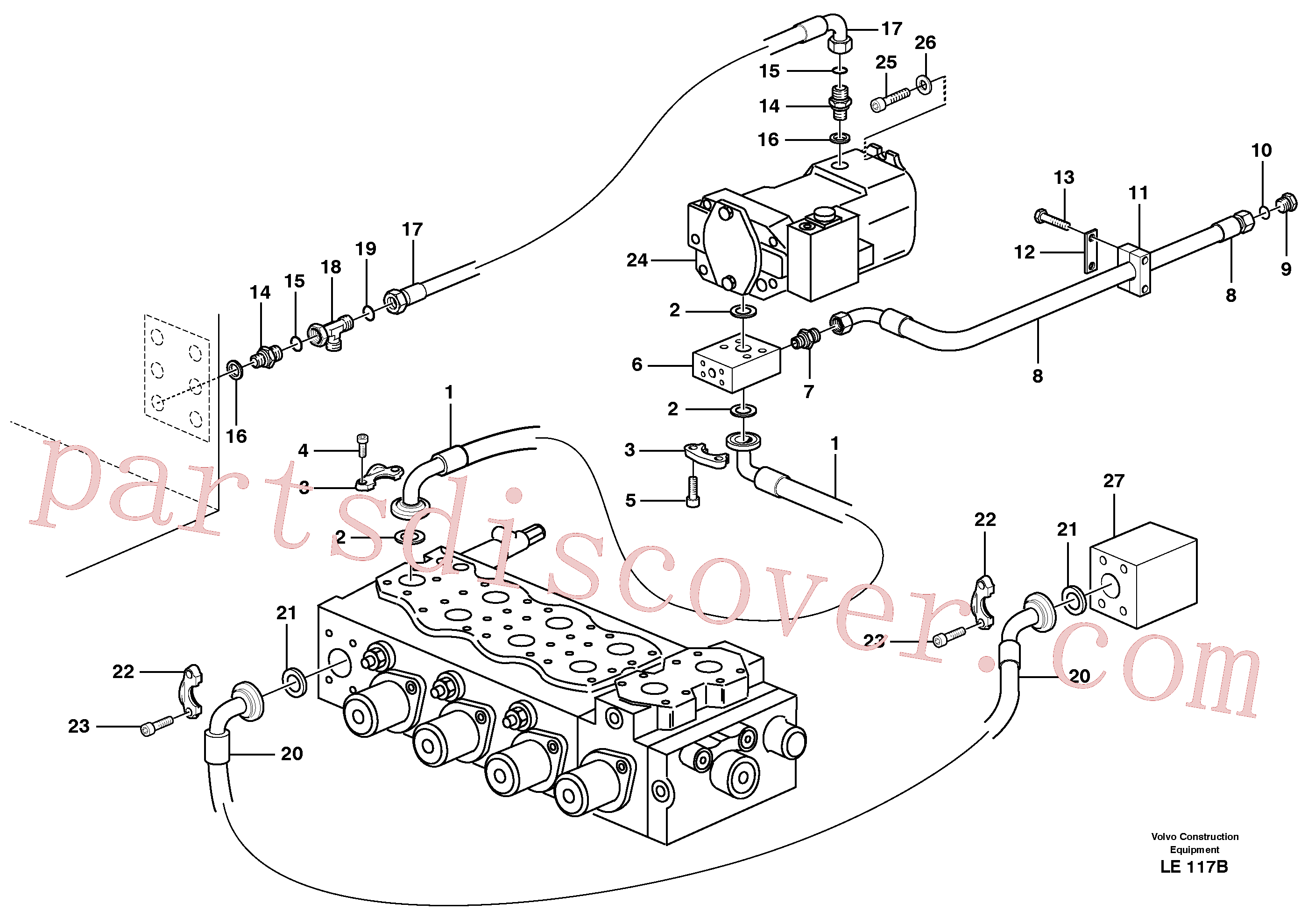 ZM2811421 for Volvo Hydraulic system, feed line(LE117B assembly)