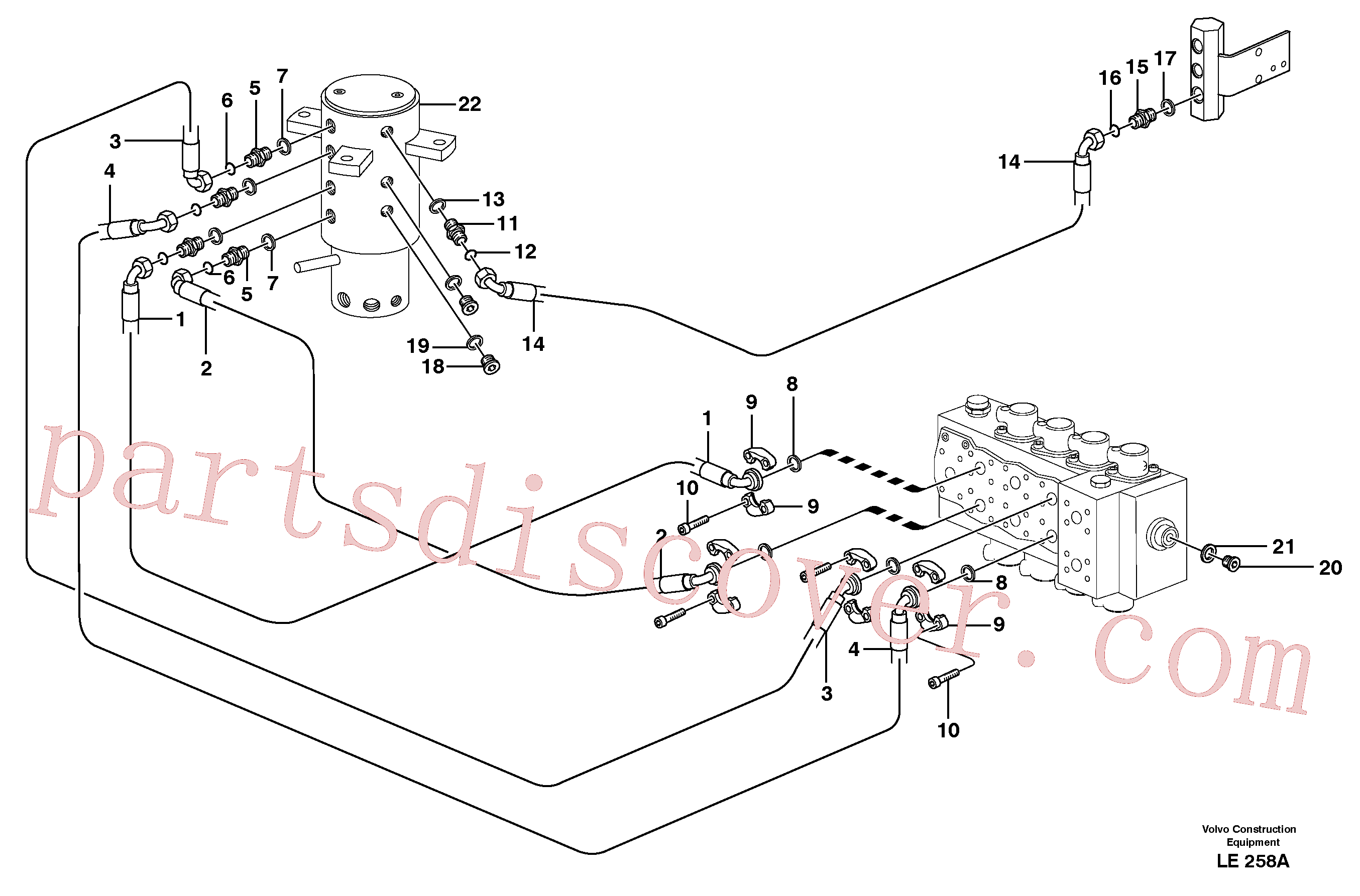 VOE14370248 for Volvo Hydraulic system, transport in uppercarrige(LE258A assembly)