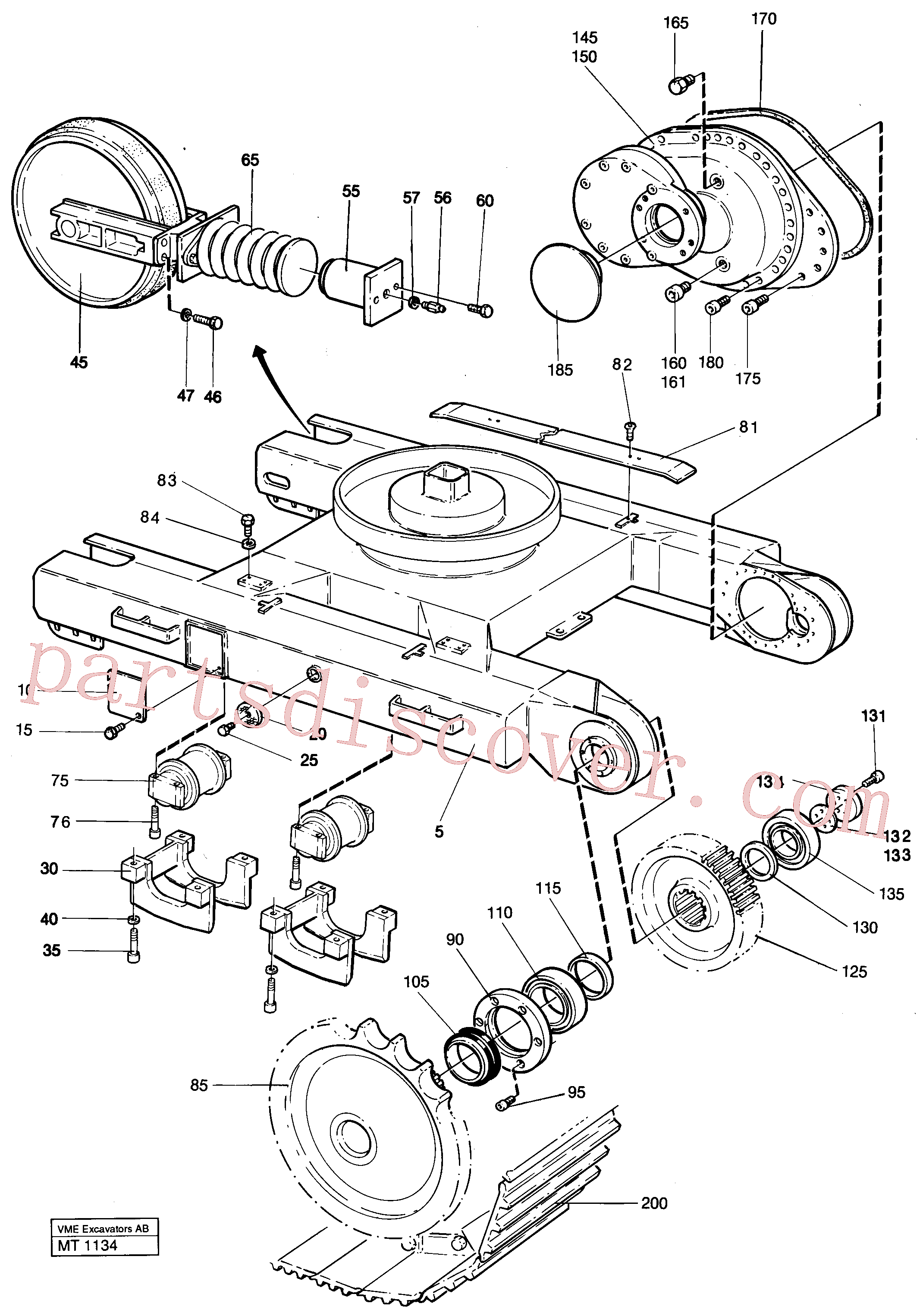 VOE955337 for Volvo Undercarriage Ec 230 Undercarriage Ec 229(MT1134 assembly)