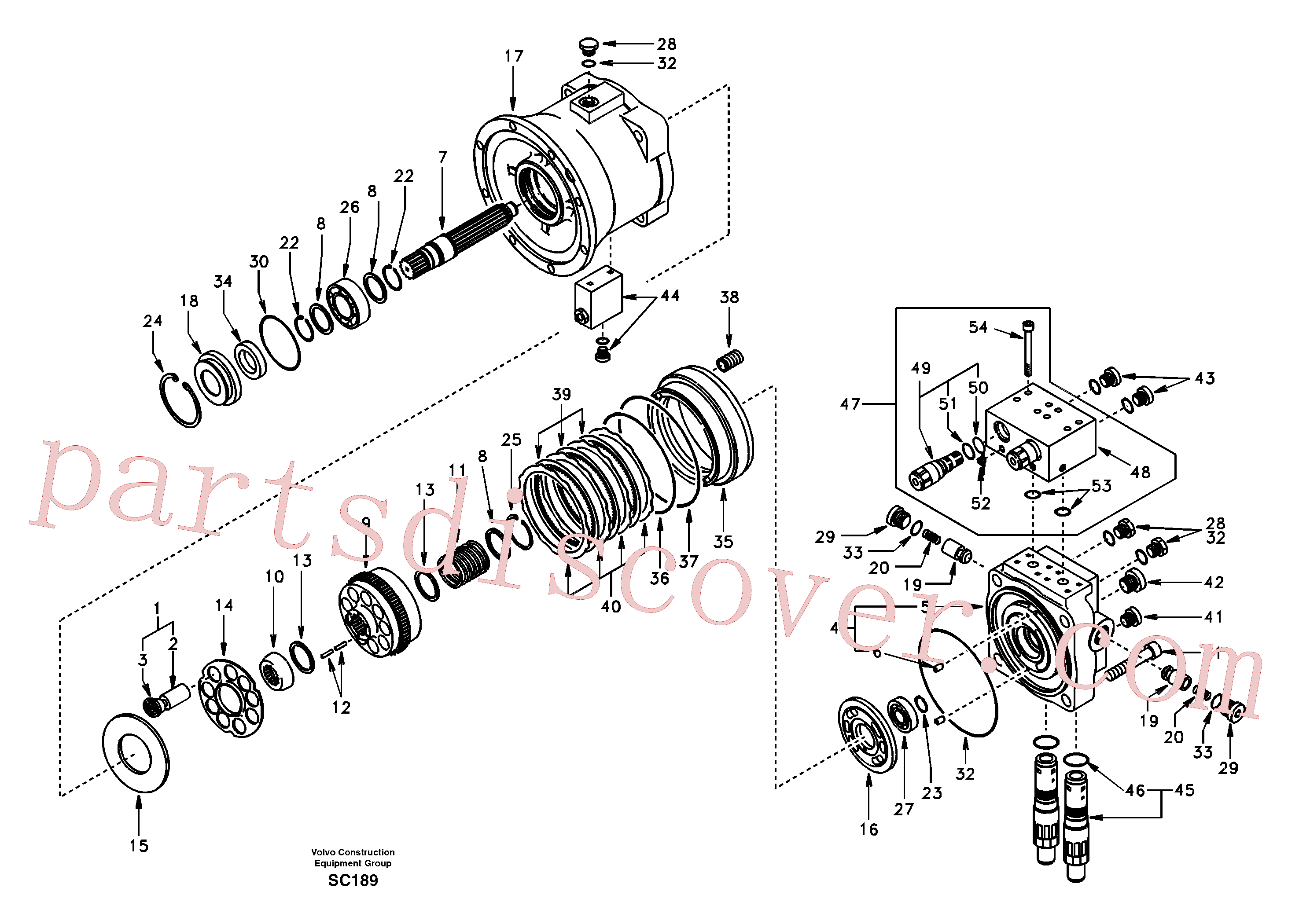 SA8230-25770 for Volvo Swing motor(SC189 assembly)