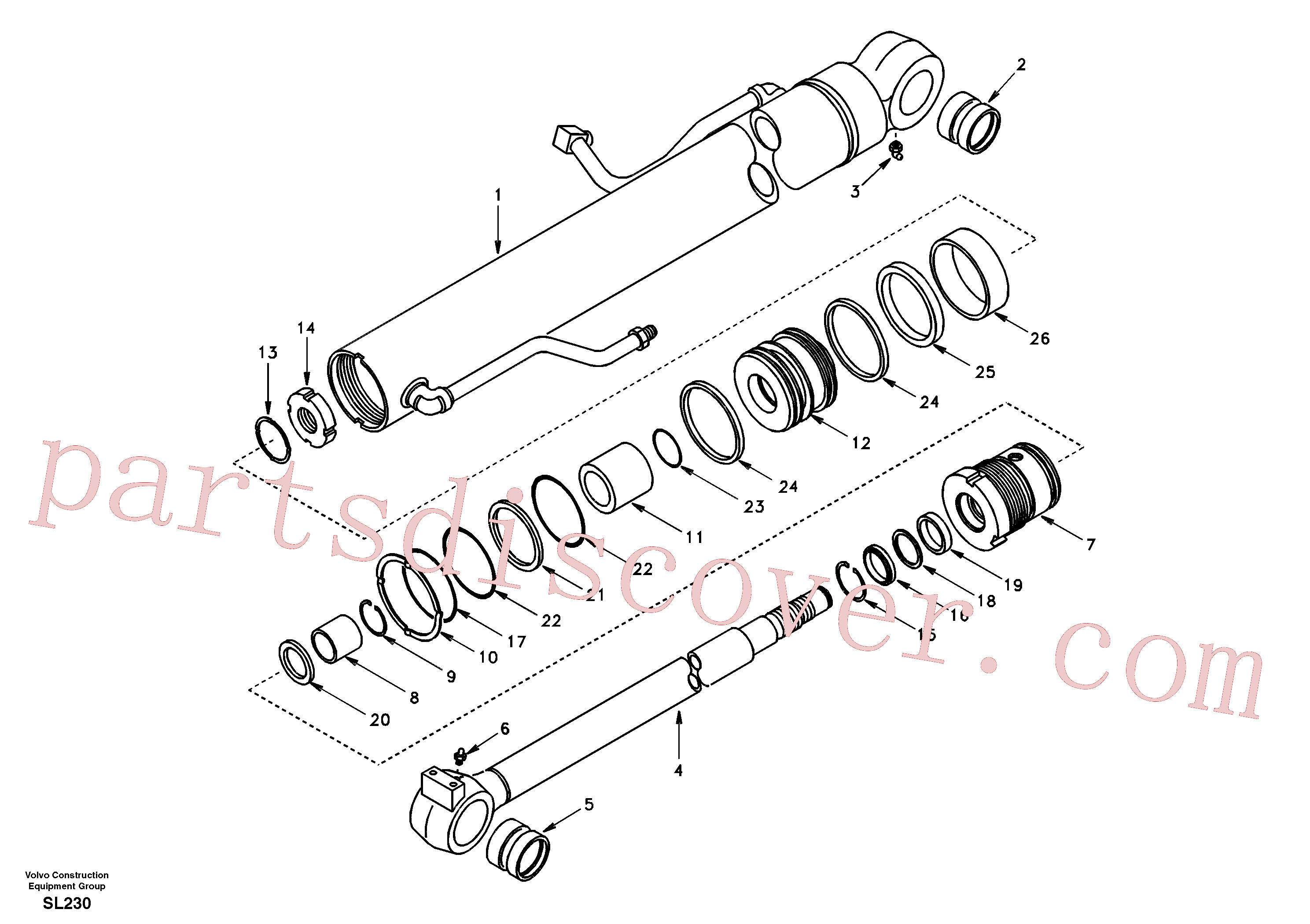 SA1146-07860 for Volvo Boom cylinder(SL230 assembly)