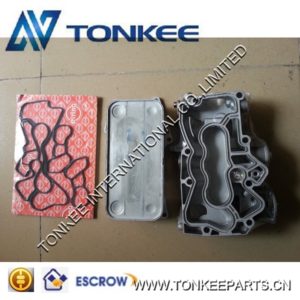 Diesel oil cooler engine D6E oil cooler assy applied to VOLVO EC210B